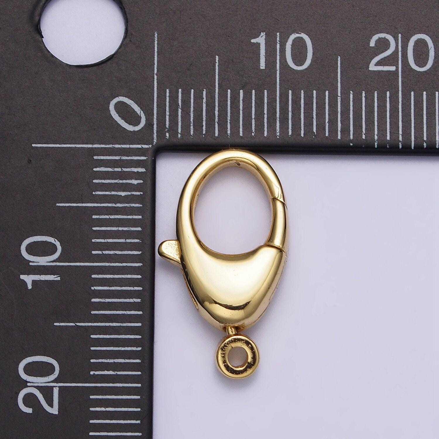 Dainty oval lobster lock gold lobster charm lock finding connector lobster lock enhancer lobster lock silver charm holder z133