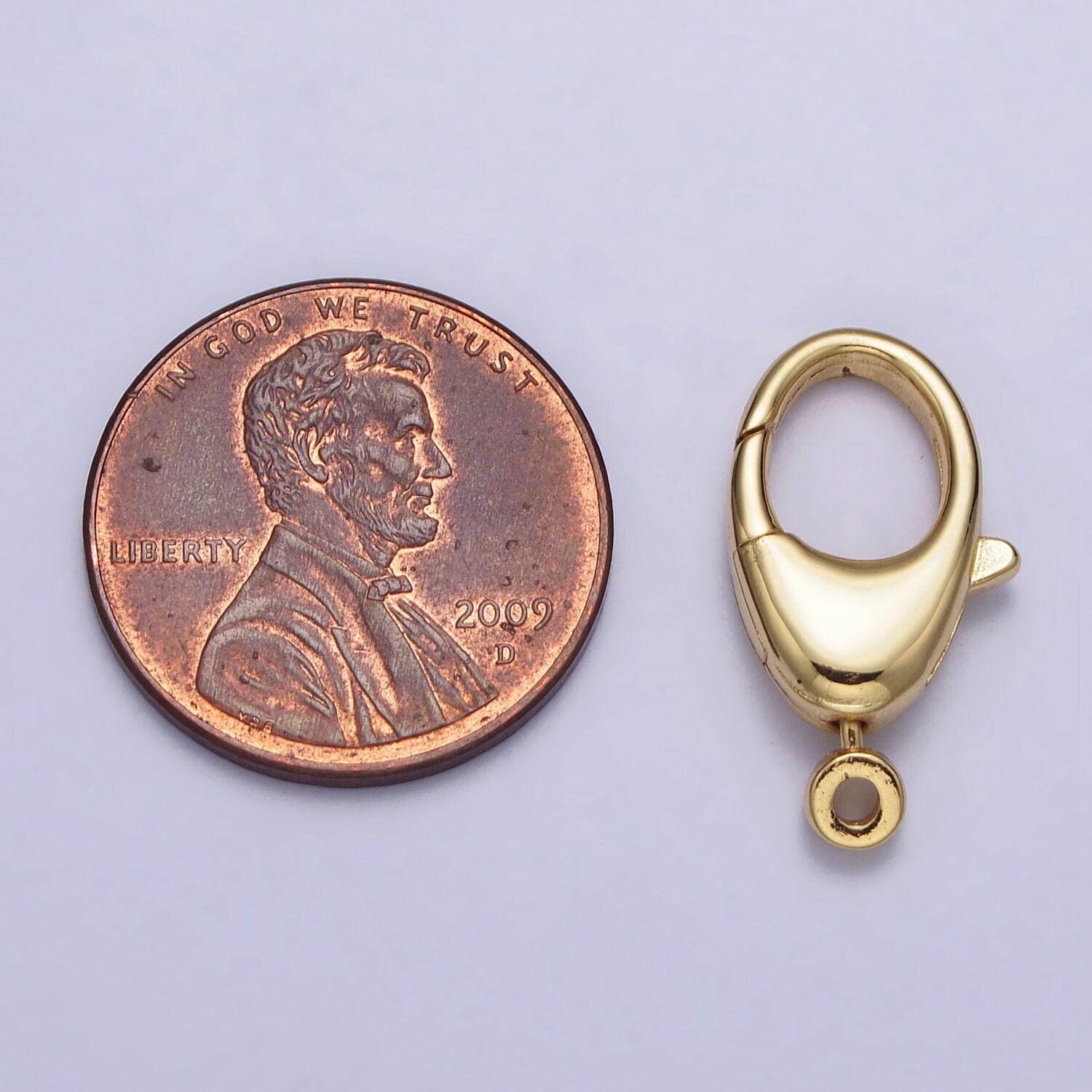 Dainty oval lobster lock gold lobster charm lock finding connector lobster lock enhancer lobster lock silver charm holder z133