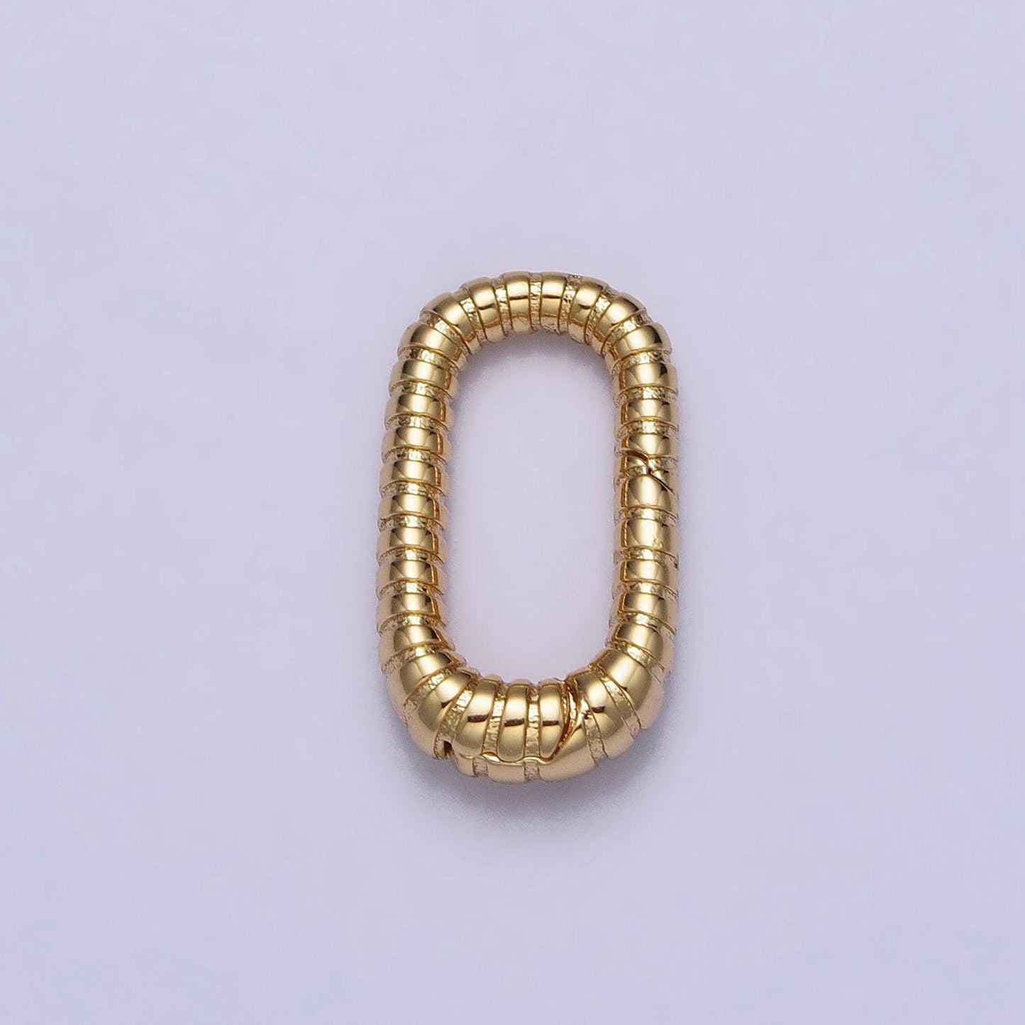 Dainty gold hinged oval push clasp charm pendants interchangeable connectors charm holder necklace enhancer clasp z121