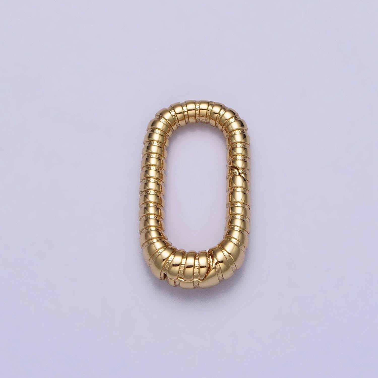 Dainty gold hinged oval push clasp charm pendants interchangeable connectors charm holder necklace enhancer clasp z121