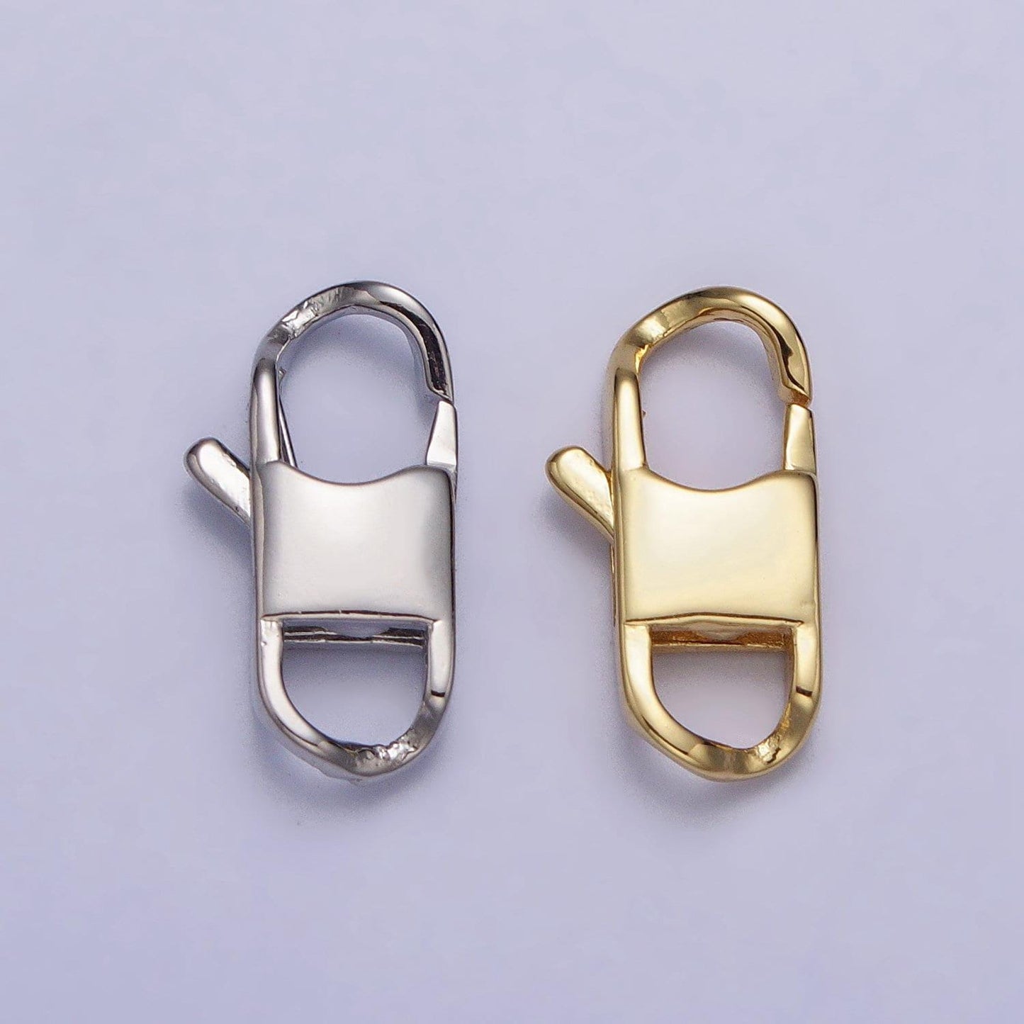 14k gold fileld small rectangular lobster clasp - unique square style for end clasp necklace bracelet component z119 z120