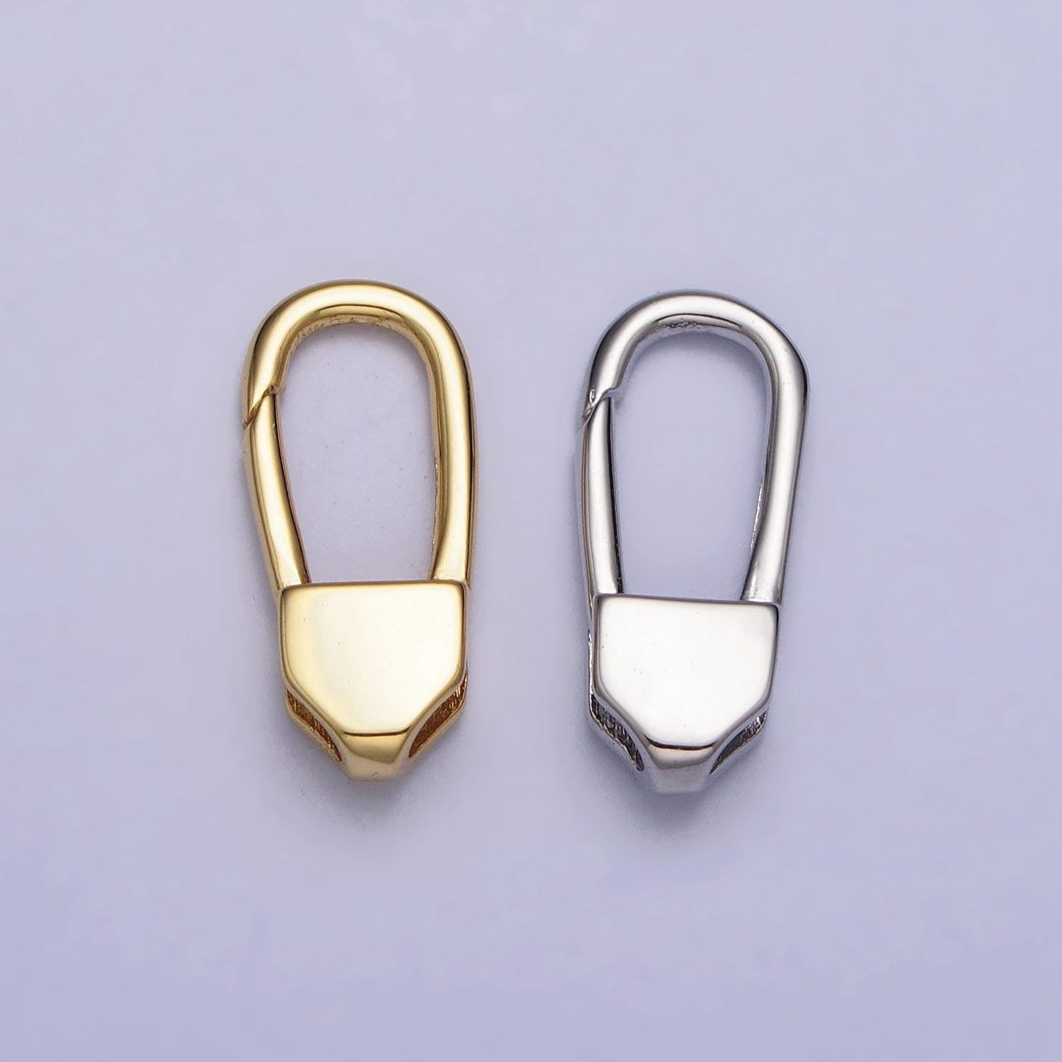 Gold clasp strap clasp lobster clasp push gate hook trigger hook for charm holder necklace supplies z-115