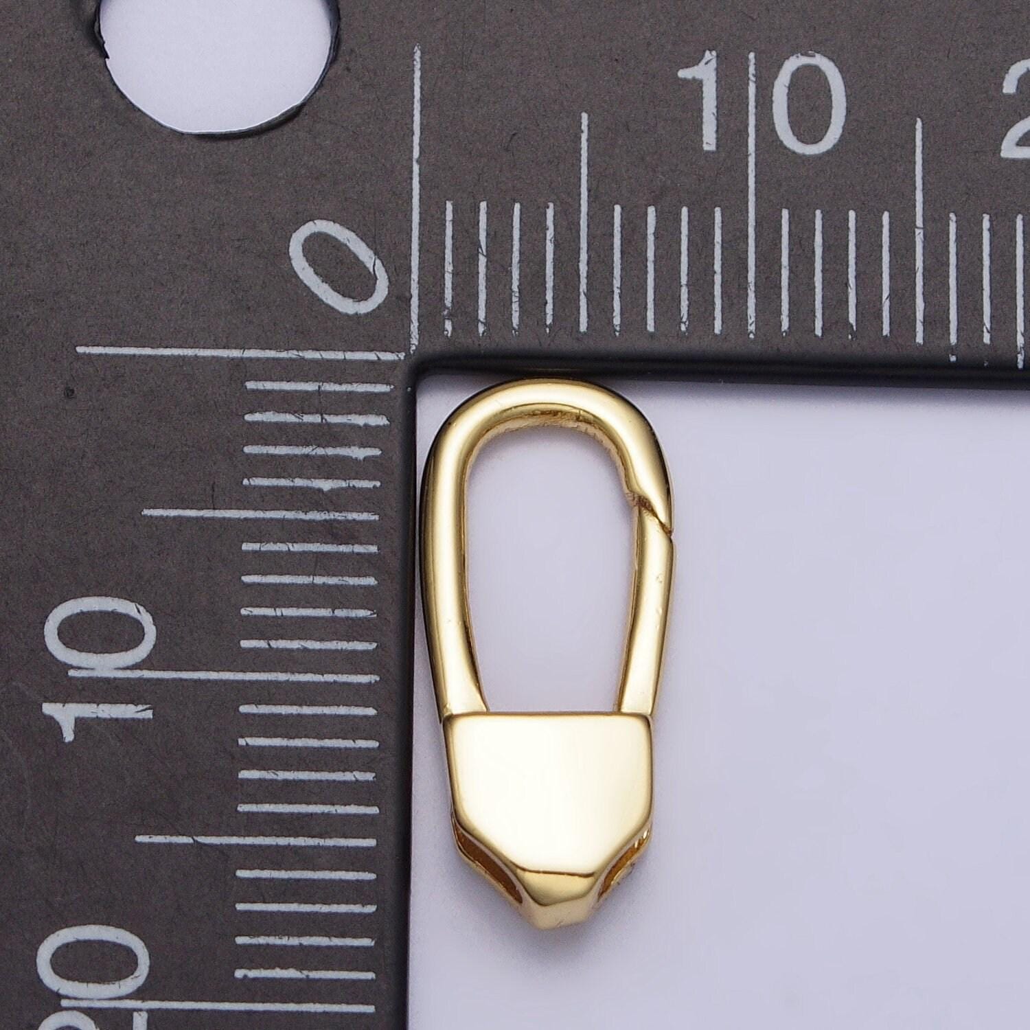Gold clasp strap clasp lobster clasp push gate hook trigger hook for charm holder necklace supplies z-115