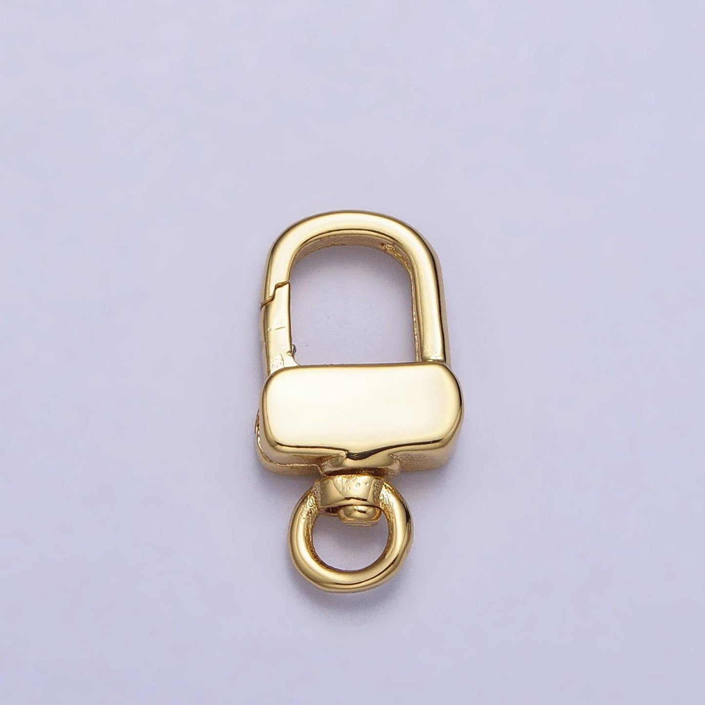 Mini 24k gold filled push gate triggerless rectangular swivel closure supply in gold & silver Bag Charm Component | z113 z114