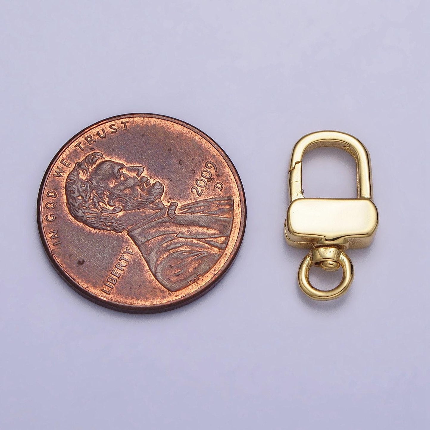 Mini 24k gold filled push gate triggerless rectangular swivel closure supply in gold & silver Bag Charm Component | z113 z114