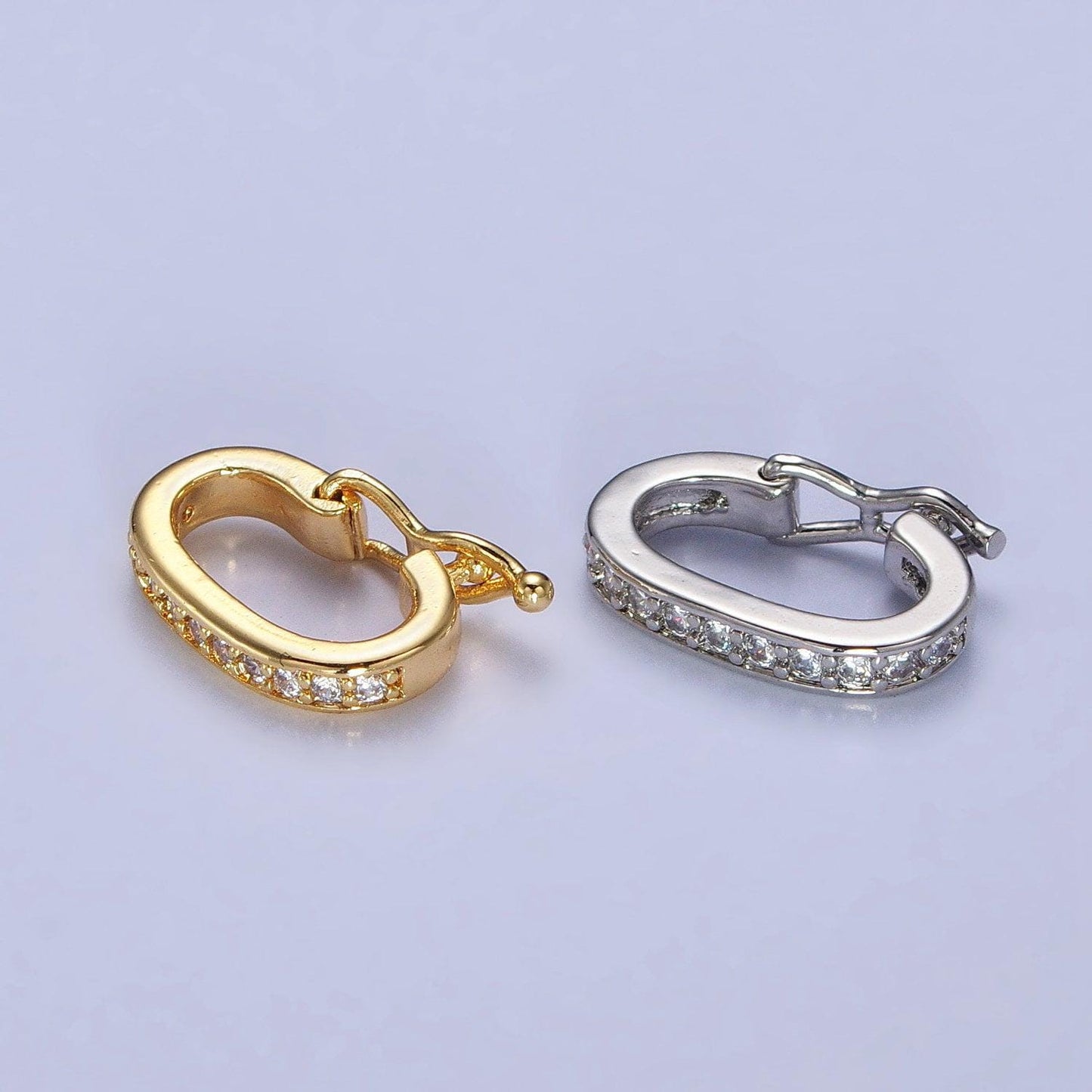 Mini cubic oval end clasp, jewelry clasp for bracelet necklace end clasp gold plated finding for jewelry making supplies z100