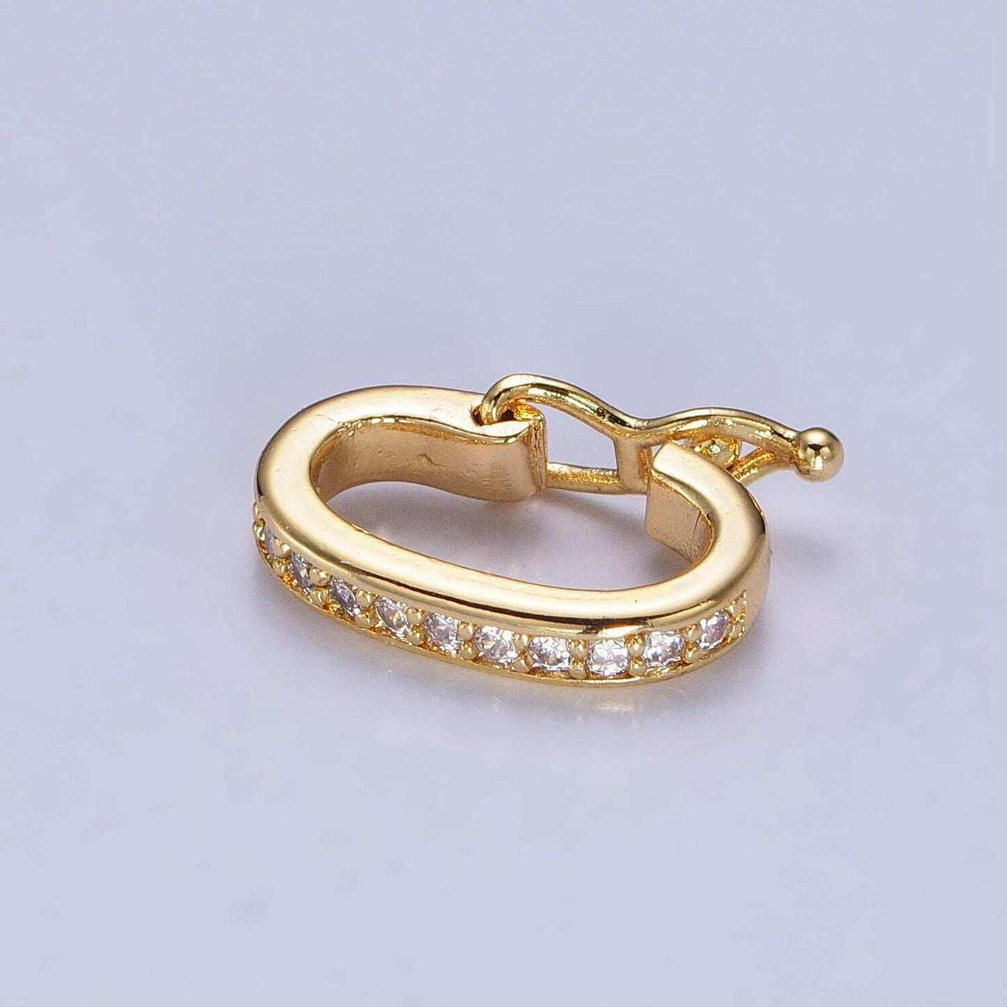 Mini cubic oval end clasp, jewelry clasp for bracelet necklace end clasp gold plated finding for jewelry making supplies z100