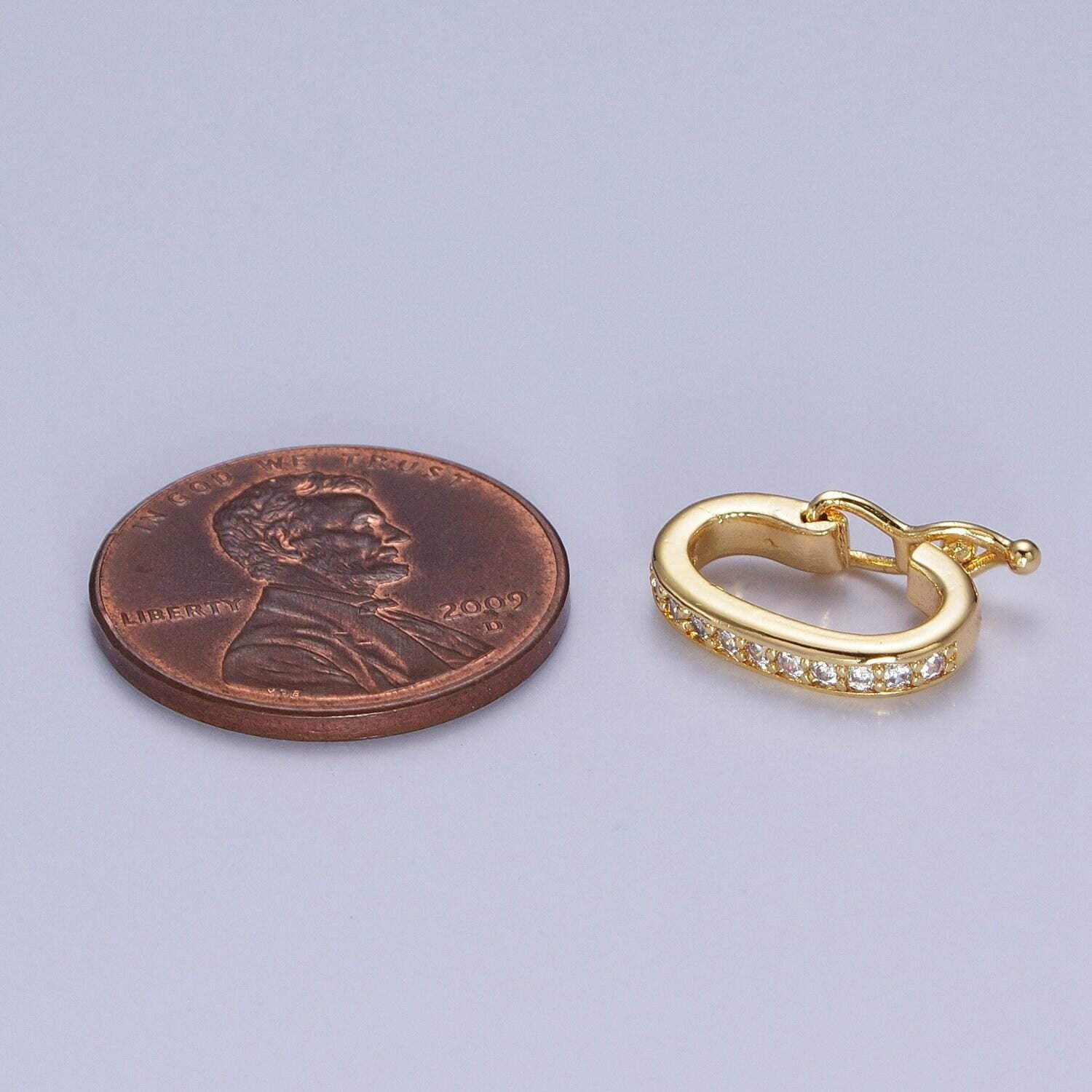 Mini cubic oval end clasp, jewelry clasp for bracelet necklace end clasp gold plated finding for jewelry making supplies z100