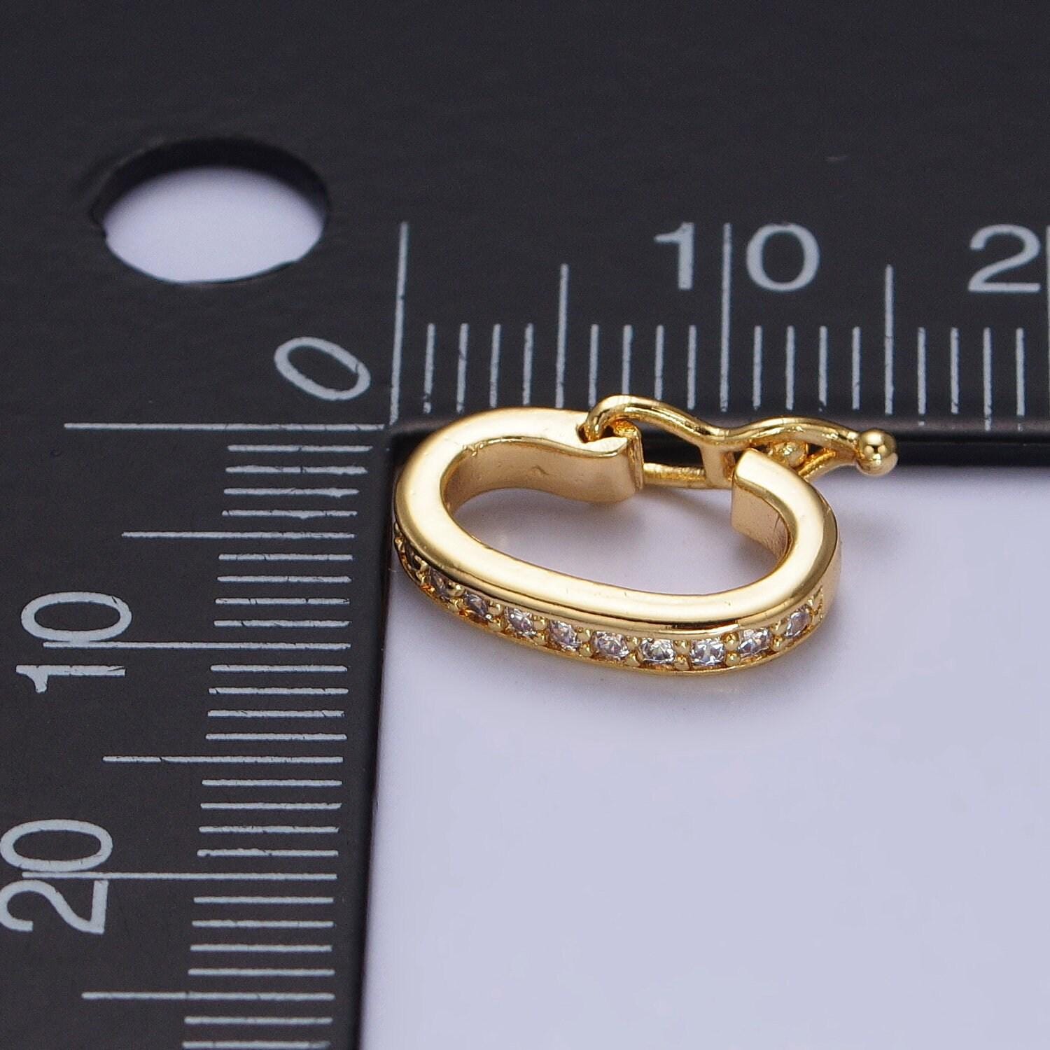 Mini cubic oval end clasp, jewelry clasp for bracelet necklace end clasp gold plated finding for jewelry making supplies z100