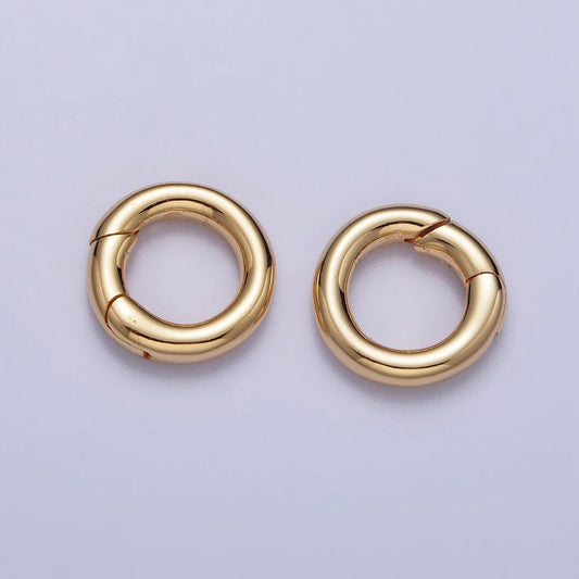Mini gold o rings spring spring gate ring clasp for jewelry, purse o round ring push gate snap hook for jewelry making z-105