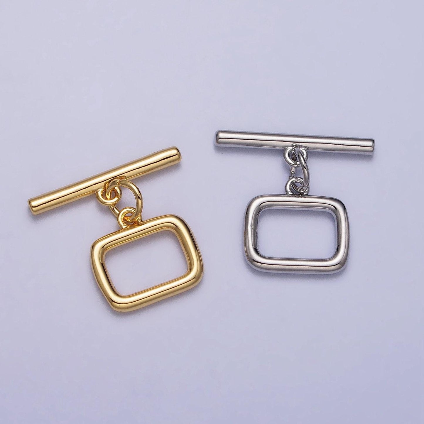 Simple toggle clasps, plain rectangle ot clasp for necklace bracelet, jewelry making 18mm end clasp z078