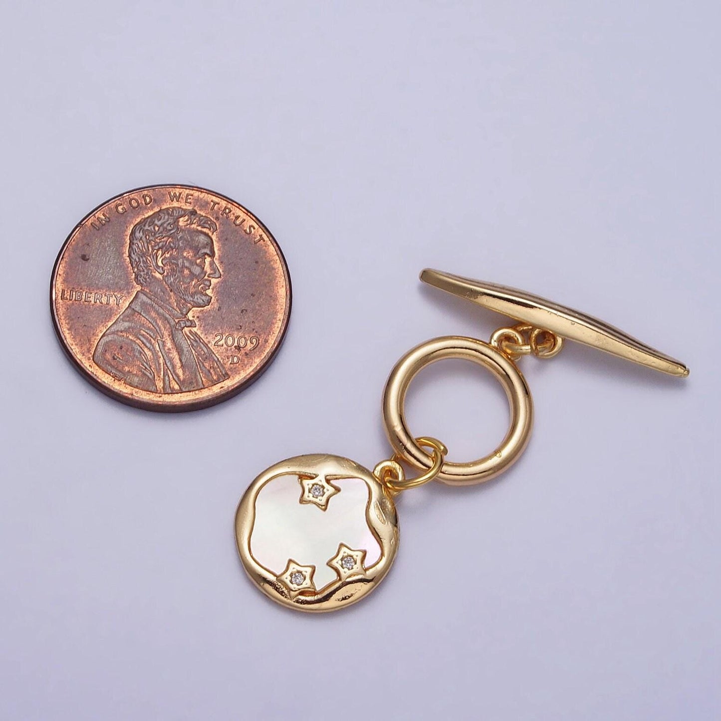Gold star toggle clasp, shell pearl celestial toggle clasp fancy design ot clasp bulk supply for bracelet necklace component z060