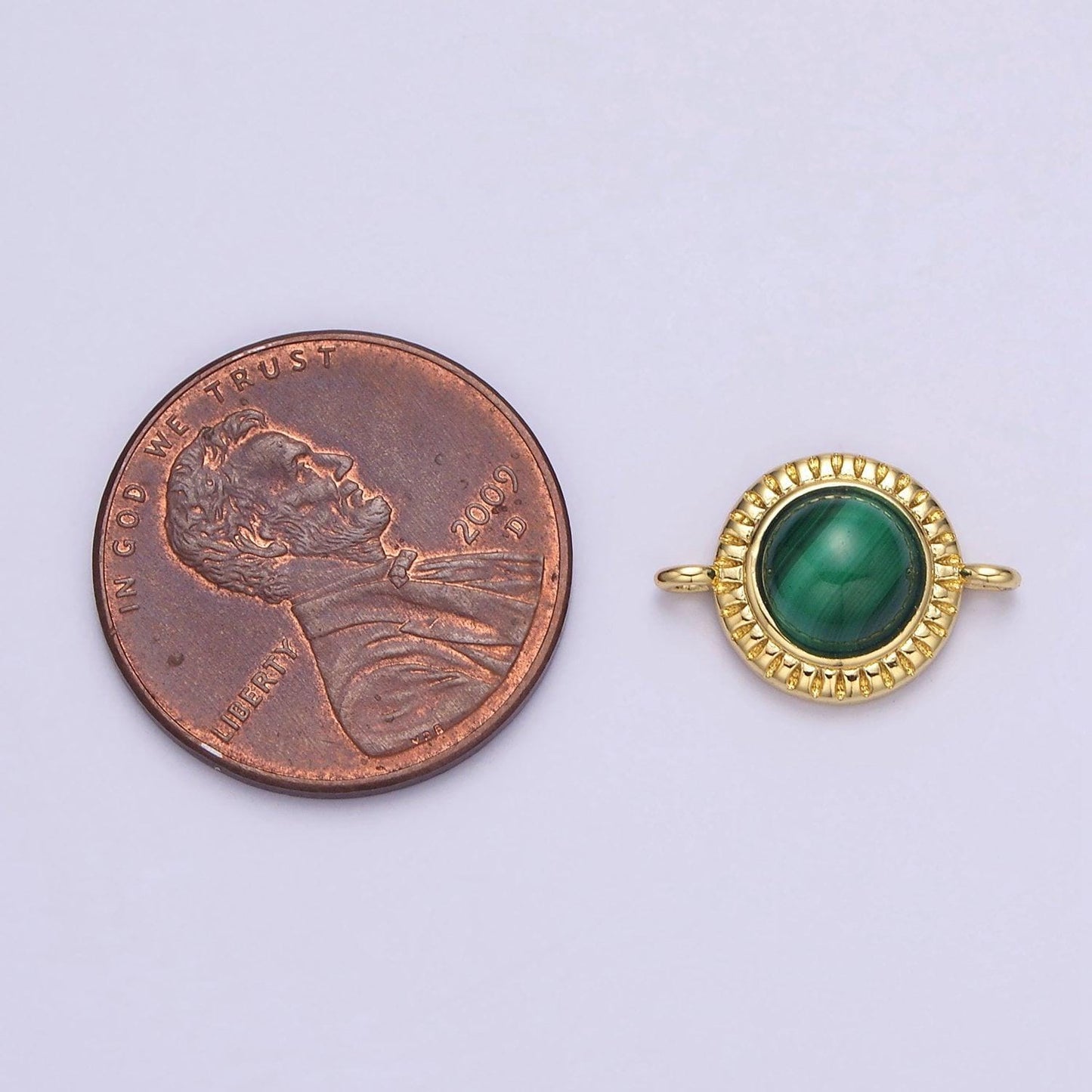 14k gold filled 10mm round natural gemstone link connector for bracelet charm connector natural stone | y738 - y749
