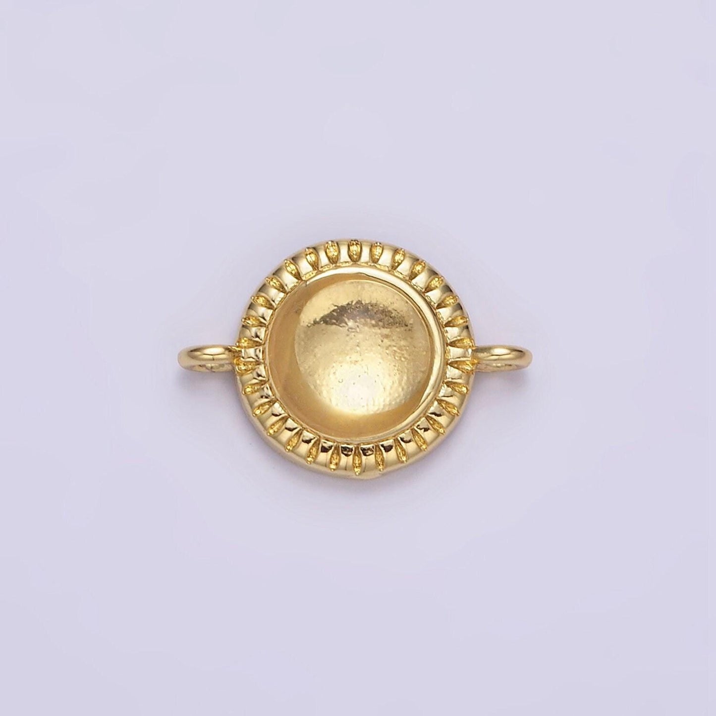 14k gold filled 10mm round natural gemstone link connector for bracelet charm connector natural stone | y738 - y749
