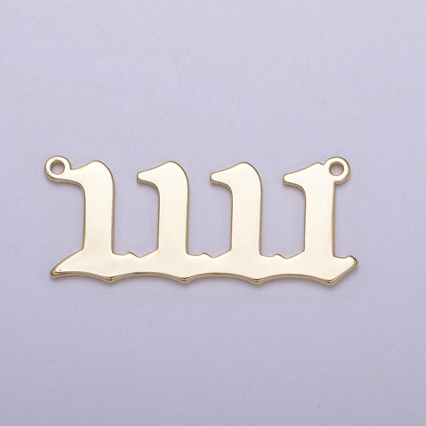 1111 gold filled angel number charm connector lucky number for necklace bracelet component y-459