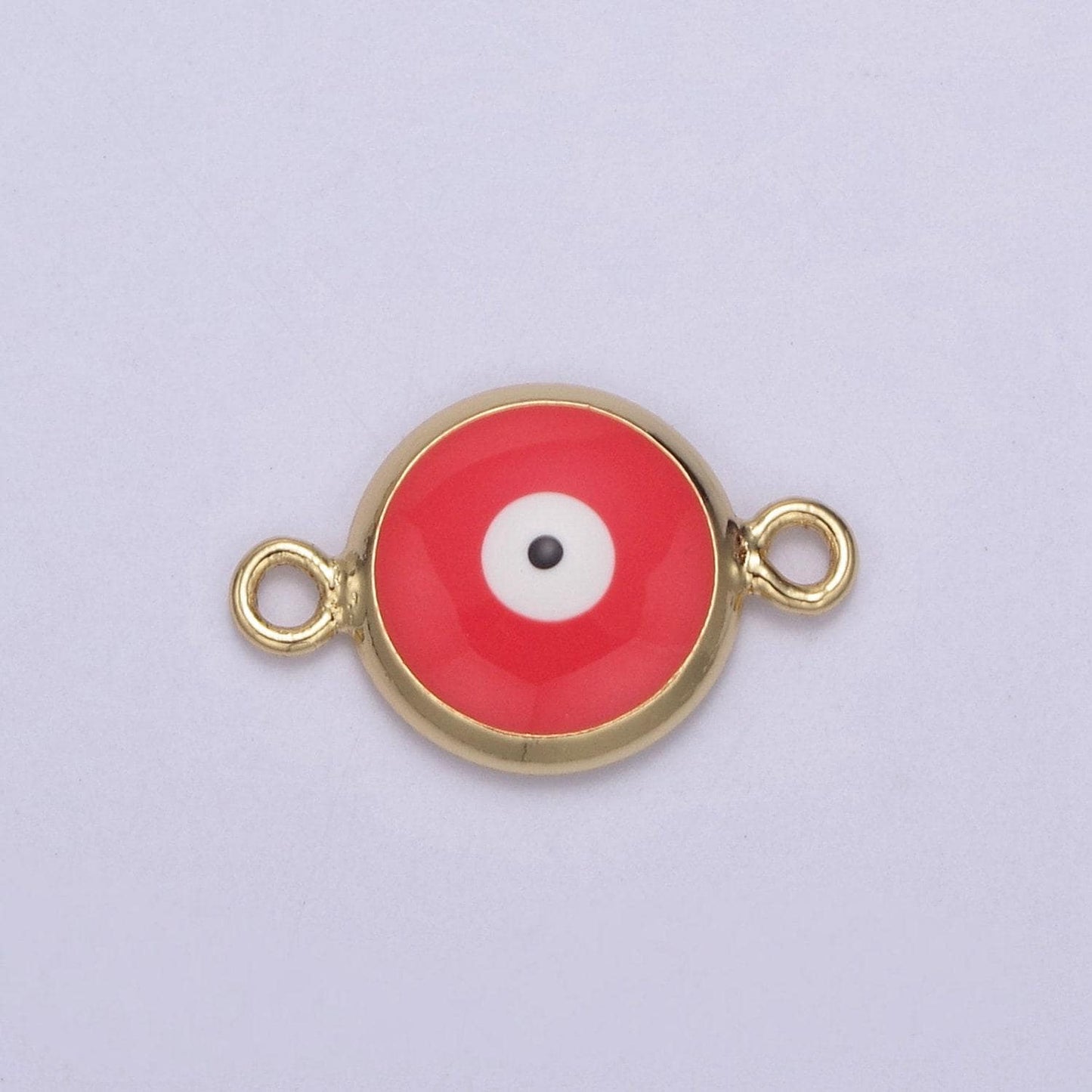 14k gold filled protection eye of ra charm, multicolor enamel evil eye pendant necklace pendant charm connector for jewelry making,y-434