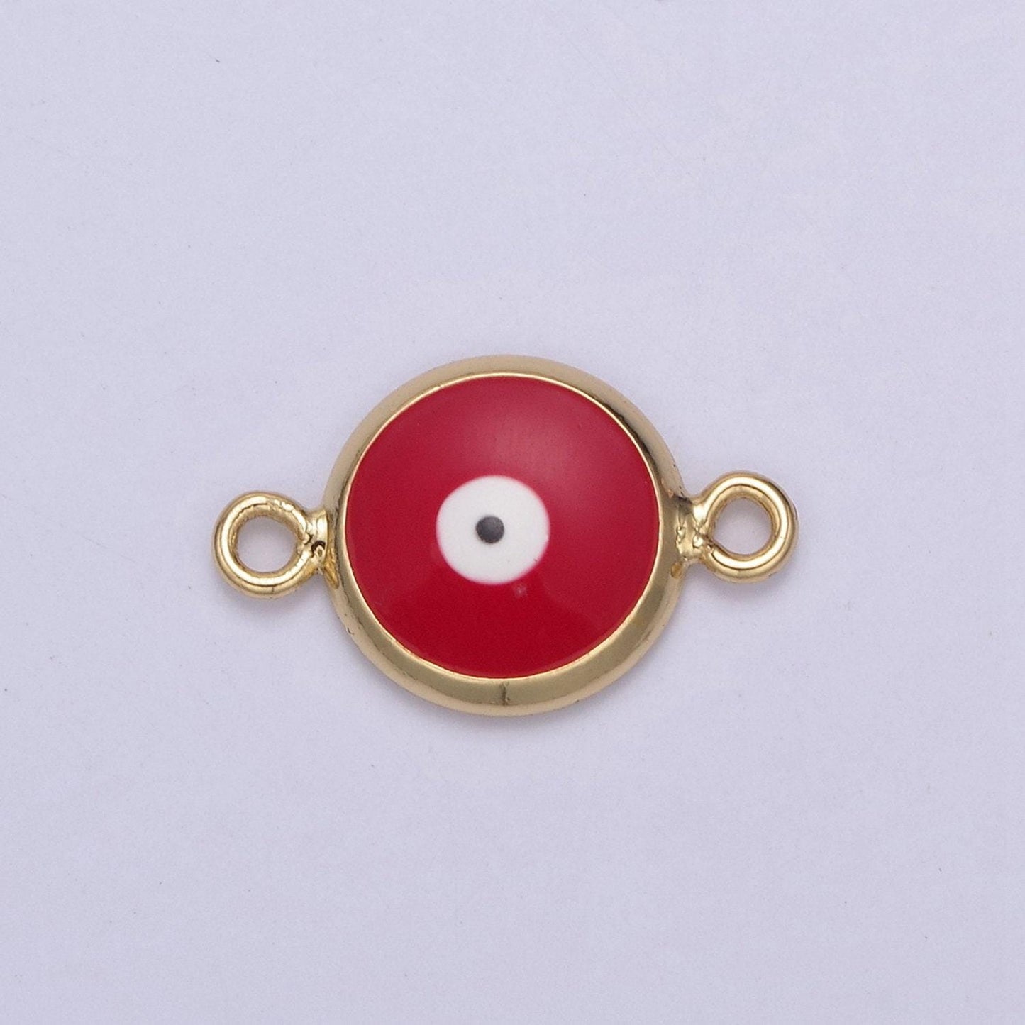 14k gold filled protection eye of ra charm, multicolor enamel evil eye pendant necklace pendant charm connector for jewelry making,y-434