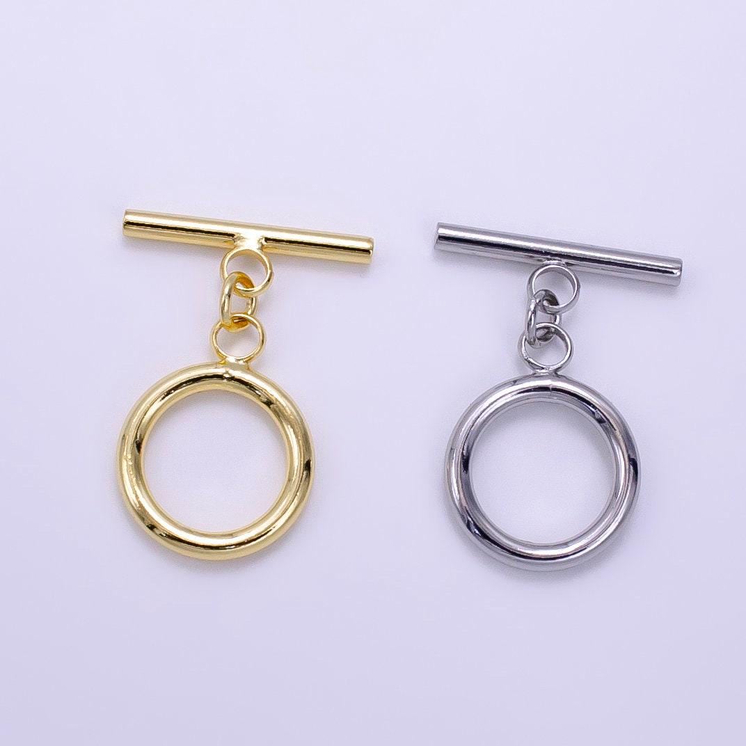 Gold & silver 25mm toggle clasps supply | z-760
