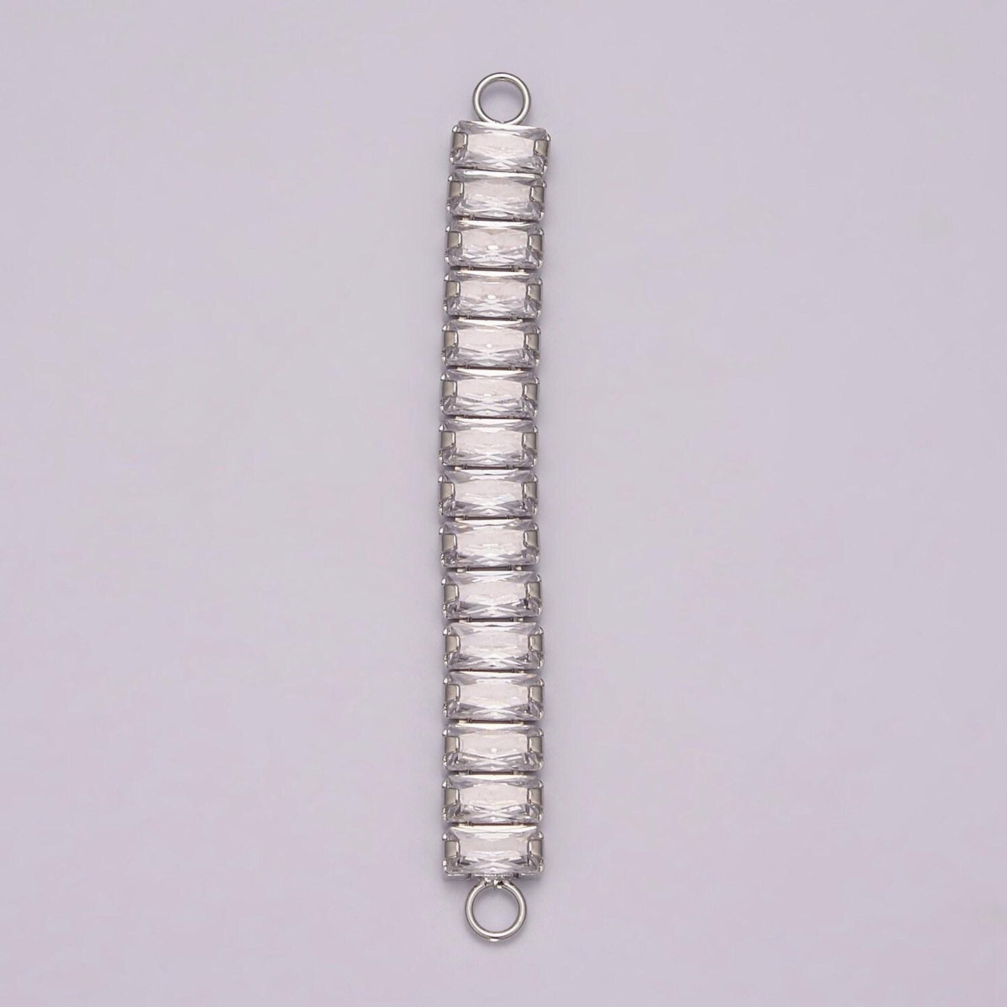 14k gold filled minimalist bendable rectangular bar connector micro pave cz diy charm necklace bracelet findings for jewelry making