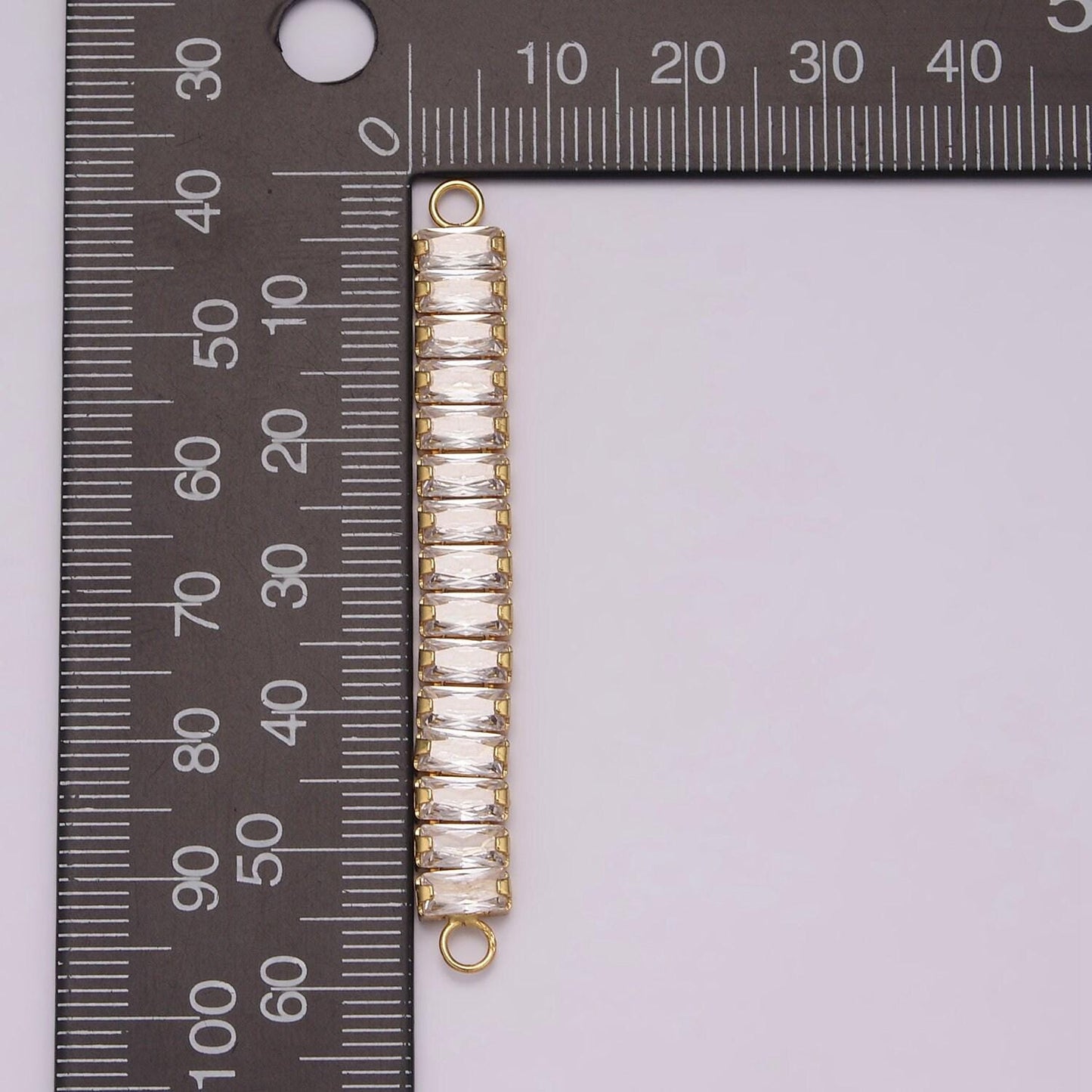 14k gold filled minimalist bendable rectangular bar connector micro pave cz diy charm necklace bracelet findings for jewelry making