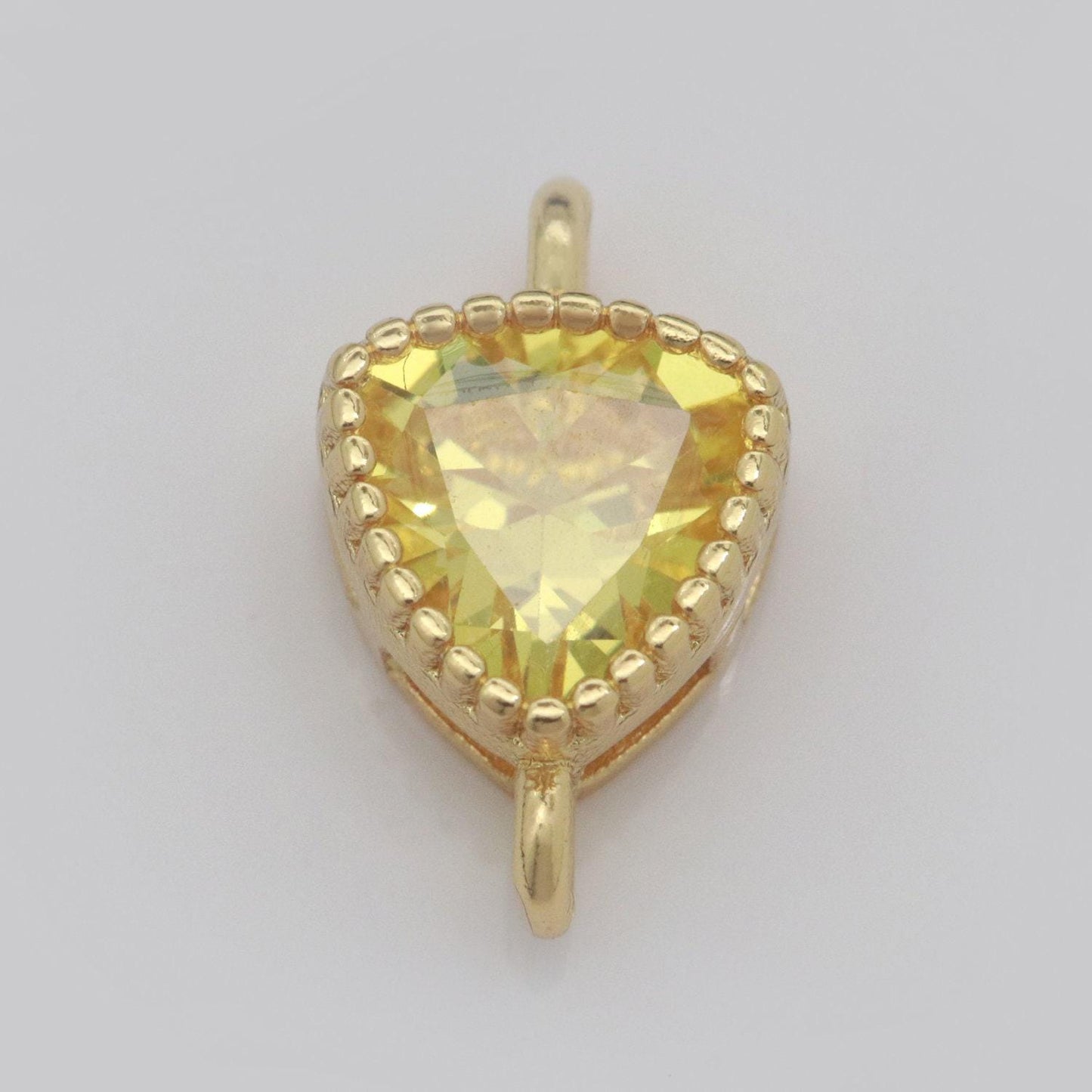 Shield solitaire cz gold connector medieval diamond cut dainty cubic zirconia connector for necklace bracelet supply n-033: n-040