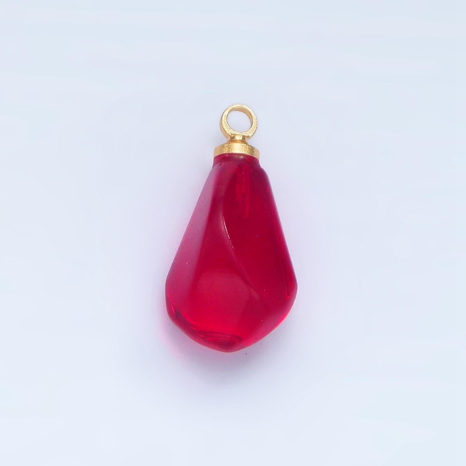 Pomegranate seed pendants, gold plated resin individual pink, red, blood red pomegranate fruit seeds charm | x-734, x-753, x-754