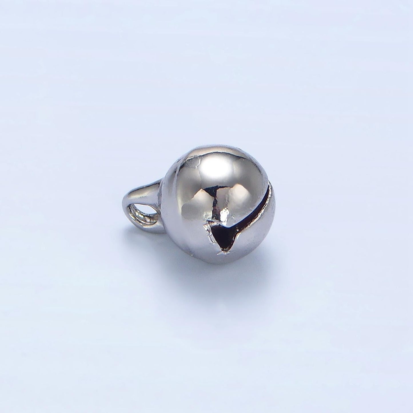 Mini jingle bell charm 6x9mm in gold & silver 24k gold filled charms | x-884