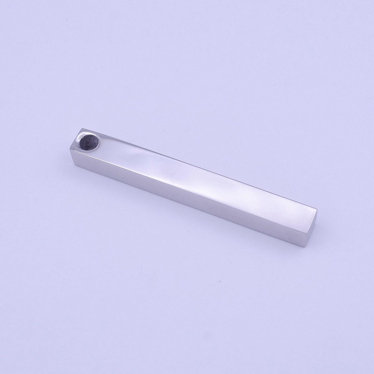 Personalized bar gold, silver engraved bar, 49.9x5.9mm 2mm hole vertical bar good for personalized jewelry name necklace