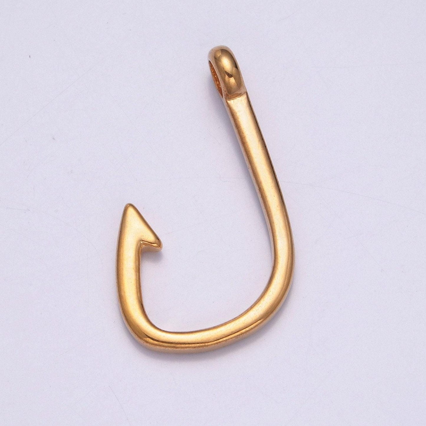 Stainless steel j-shaped anchor pendant, gold silver anchor at sea charm, for diy charms bracelet | x-626, x-627