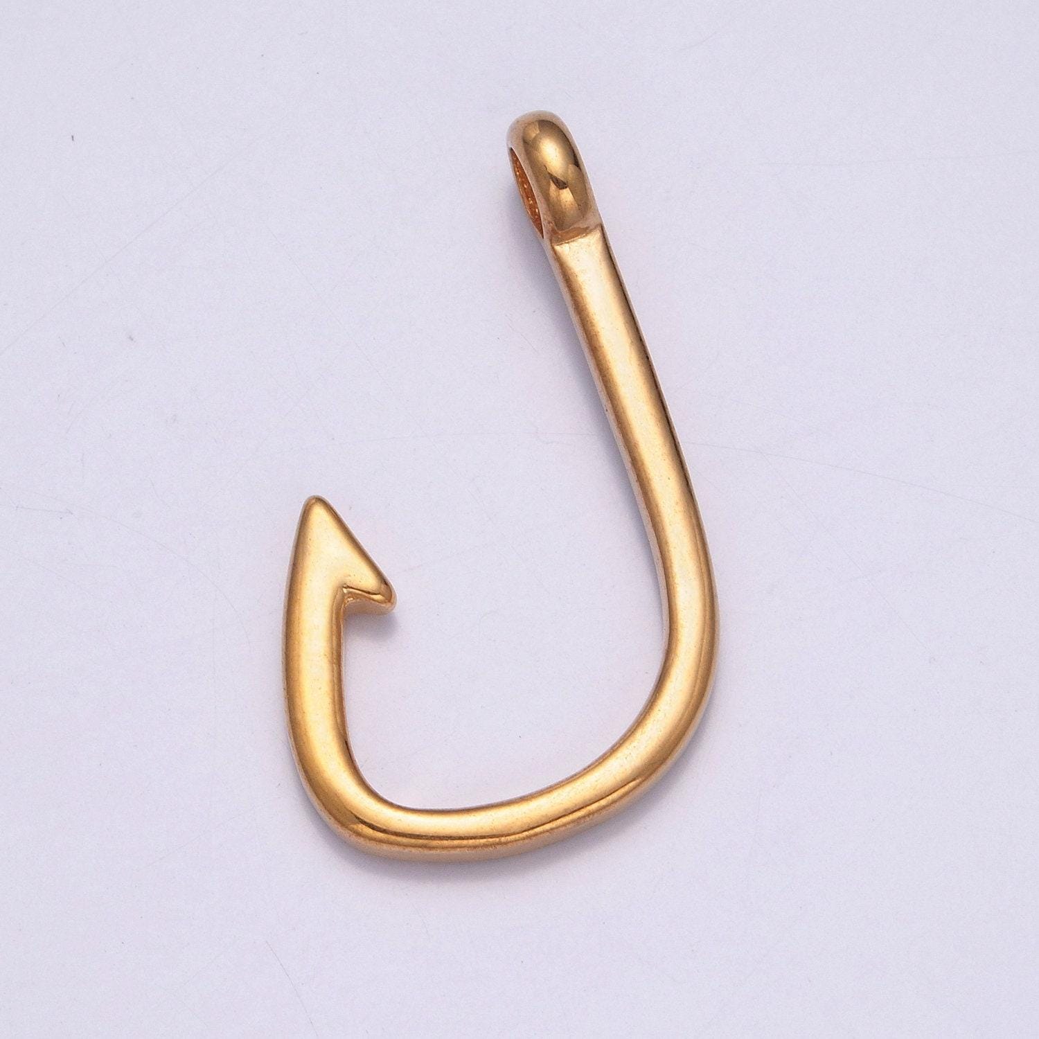 Stainless steel j-shaped anchor pendant, gold silver anchor at sea charm, for diy charms bracelet | x-626, x-627