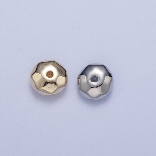 20pcs/bag tiny round dented ball 6.1mm bead spacer, gold silver plated circular dented ball spacer for diy jewelry making | w-932, w-933