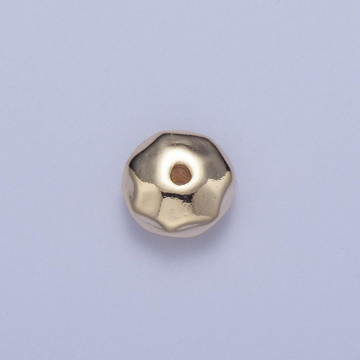 20pcs/bag tiny round dented ball 6.1mm bead spacer, gold silver plated circular dented ball spacer for diy jewelry making | w-932, w-933