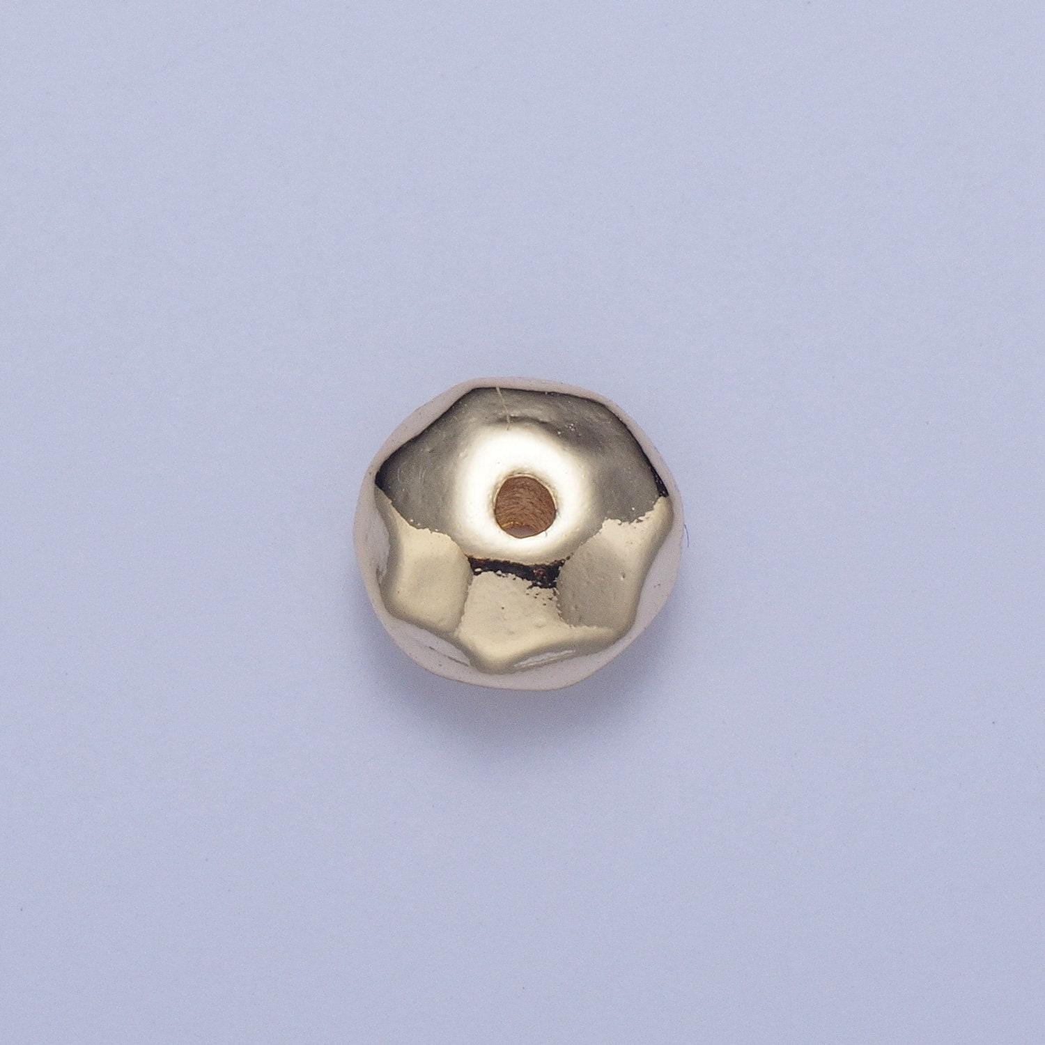 20pcs/bag tiny round dented ball 6.1mm bead spacer, gold silver plated circular dented ball spacer for diy jewelry making | w-932, w-933