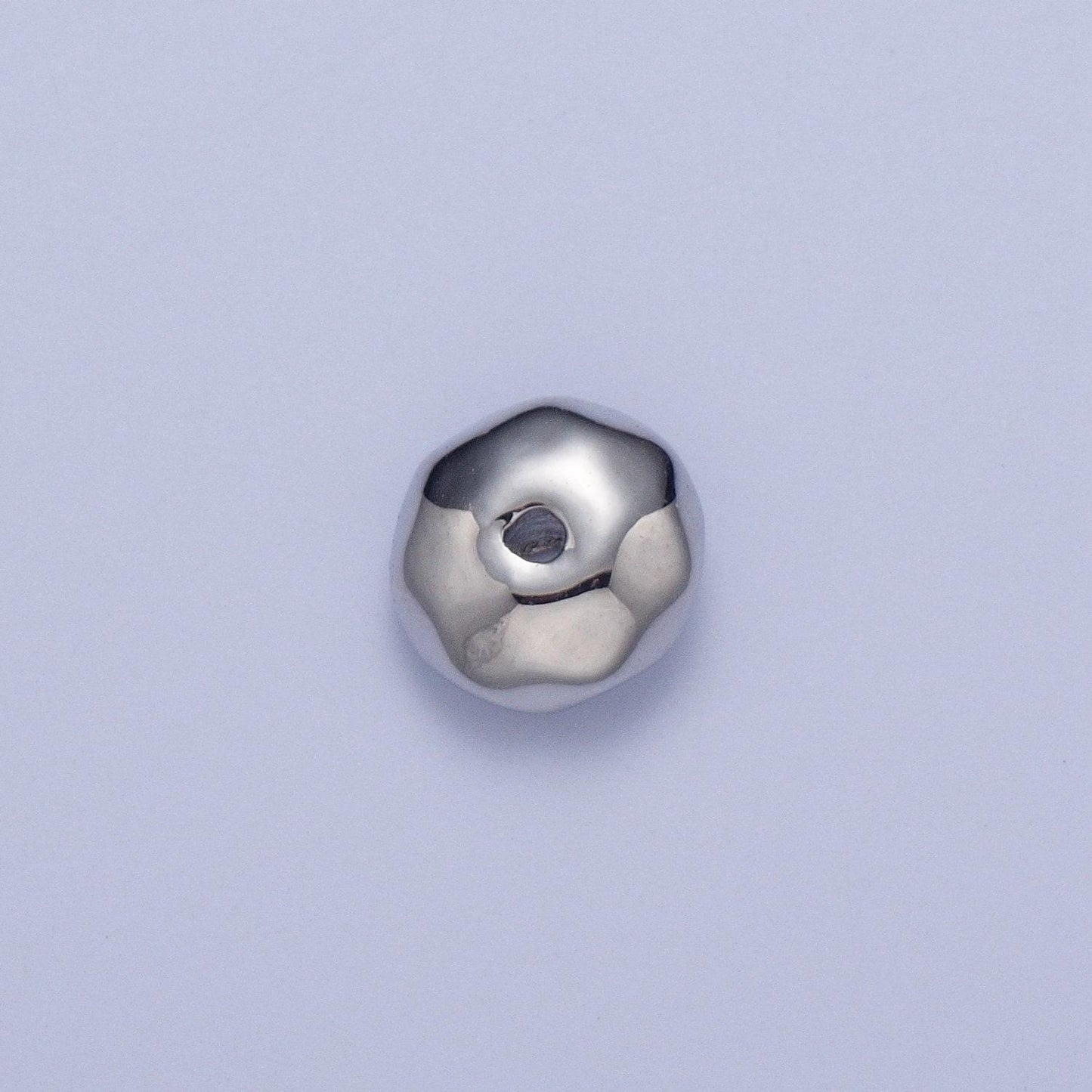 20pcs/bag tiny round dented ball 6.1mm bead spacer, gold silver plated circular dented ball spacer for diy jewelry making | w-932, w-933