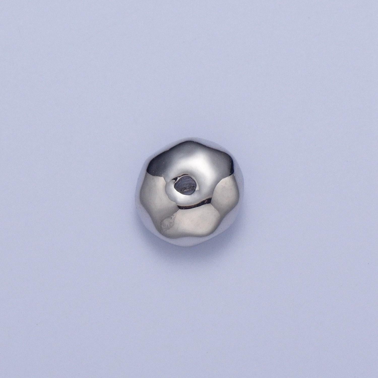 20pcs/bag tiny round dented ball 6.1mm bead spacer, gold silver plated circular dented ball spacer for diy jewelry making | w-932, w-933