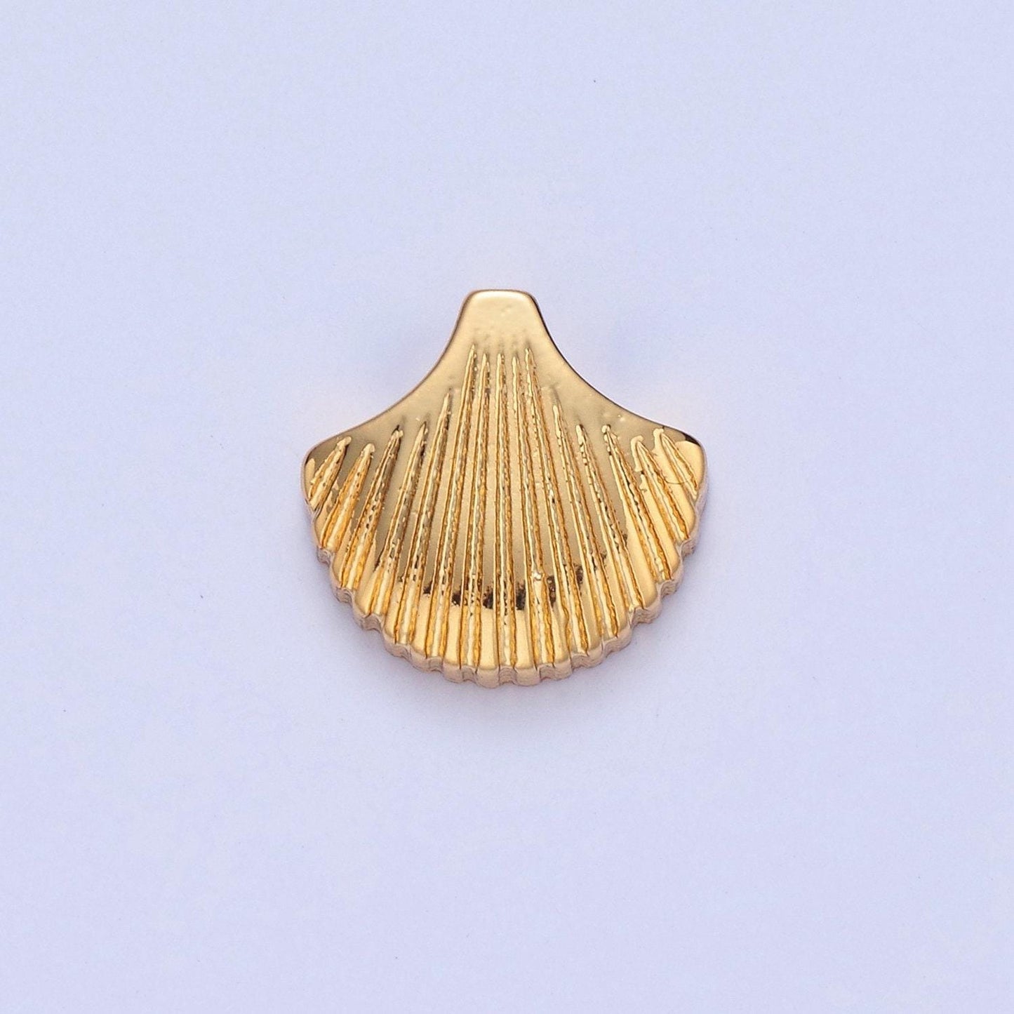 Dainty gold filled clam shell bead spacer for bracelet w-854