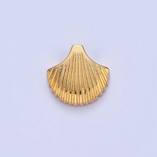 Dainty gold filled clam shell bead spacer for bracelet w-854