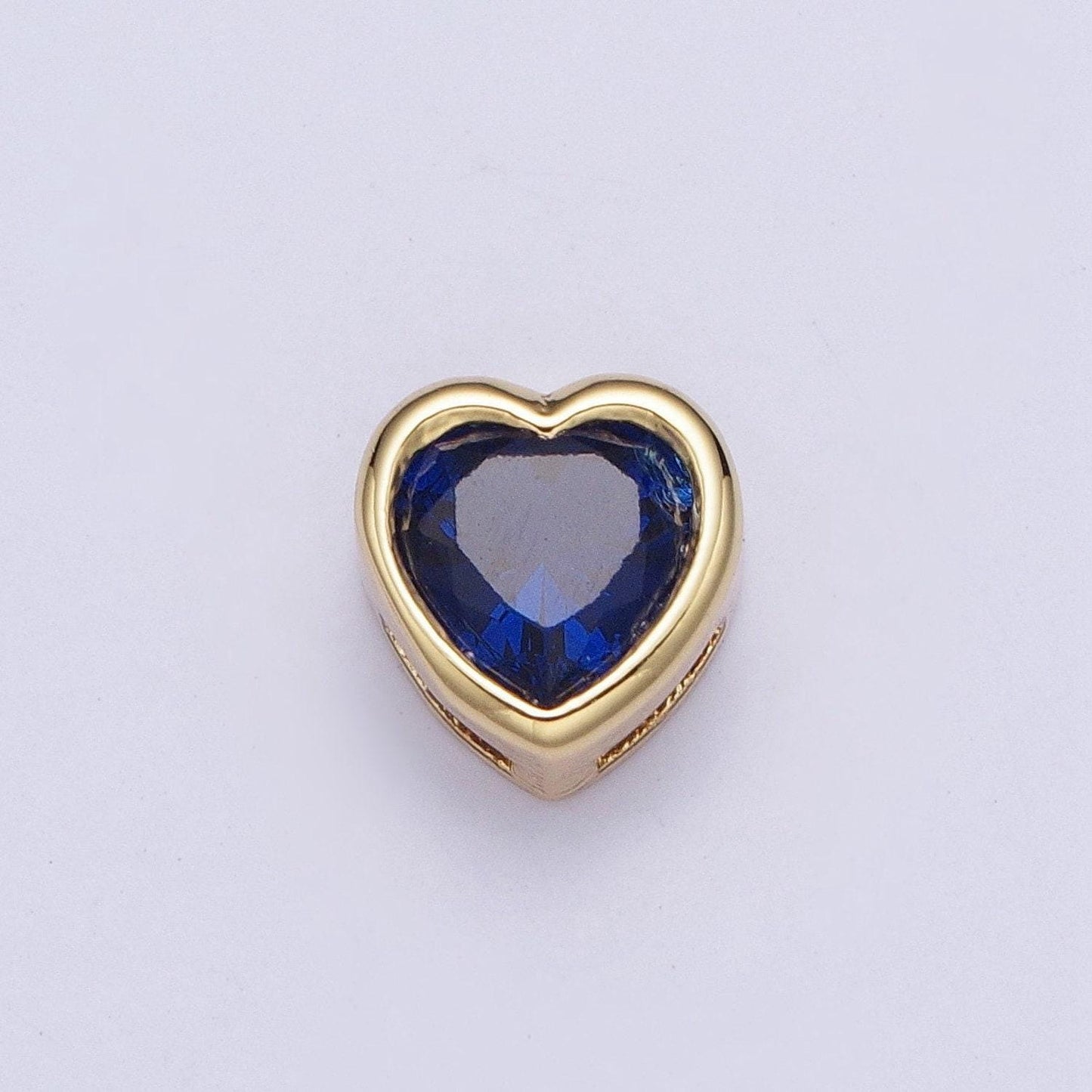 24k gold plated dainty cz heart spacer bead, gold heart spacer beads cz, small heart spacers for bracelet necklace | w-912~w-919