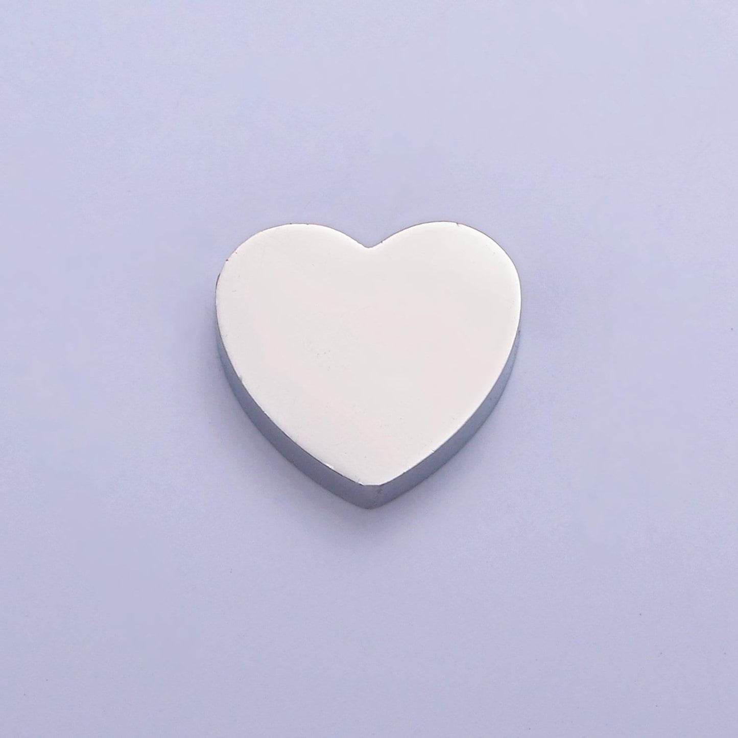 Small gold, silver stainless steel dainty heart love charm hole spacer bead, for diy jewelry european charms beaded bracelet | w-849, w-850