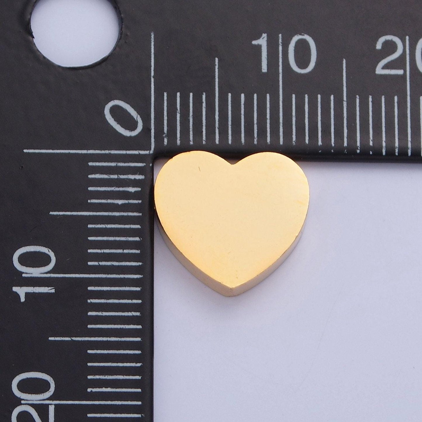 Gold, silver stainless steel dainty heart love charm hole spacer bead, for diy jewelry making european charms beaded bracelet | w-847, w-848