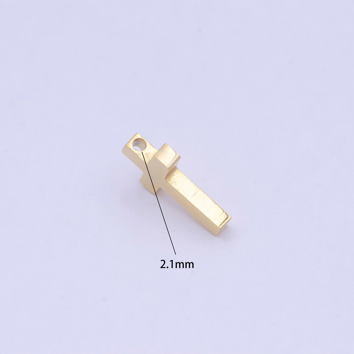 1pc stainless steel gold, silver large minimalist cross spacer bead, for diy jewelry making european charms beaded bracelet | w-839, w-840