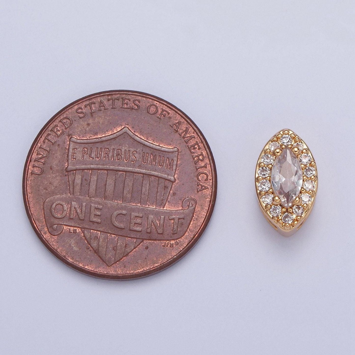 24k gold filled dainty elegant spheroid gemstones cubic zirconia cz beaded-edge pendant charm for jewelry necklace making