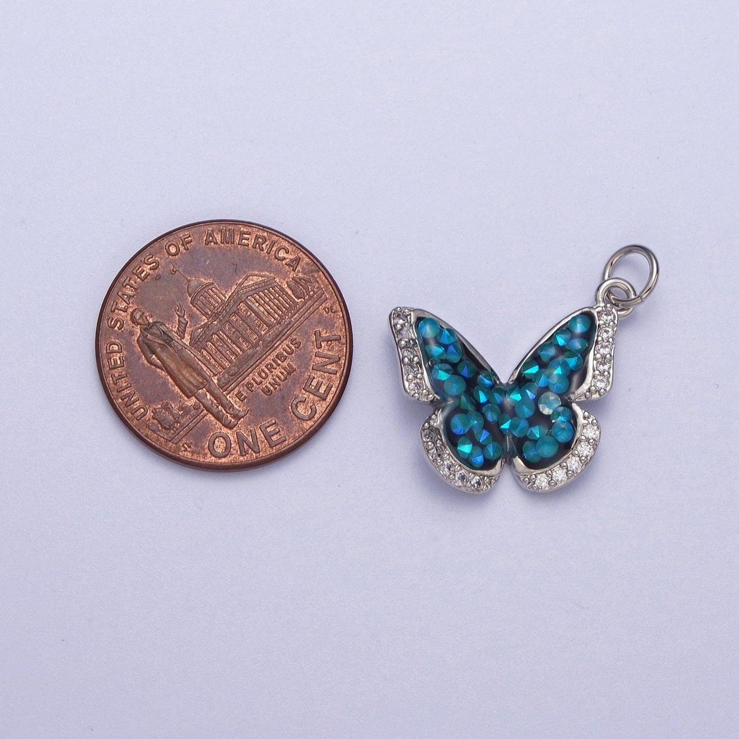 Dainty gold cz mariposa butterfly pendant, 24k gold filled micro paved clear cz colored ab stone mariposa butterflies charm
