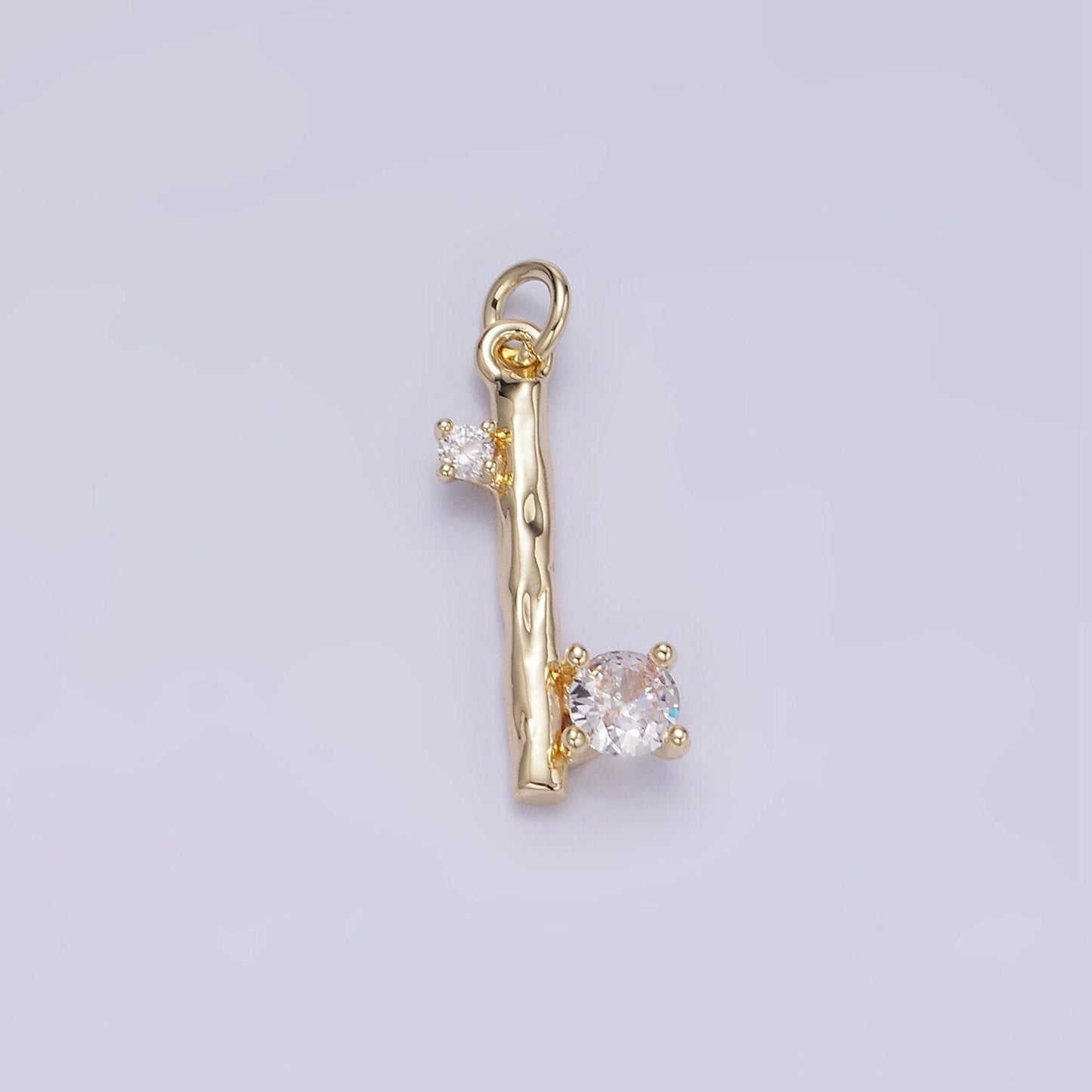 Mini abstract axe dented wiid sticks pendant with cz gold silver plated sticks charm for jewelry making | w546