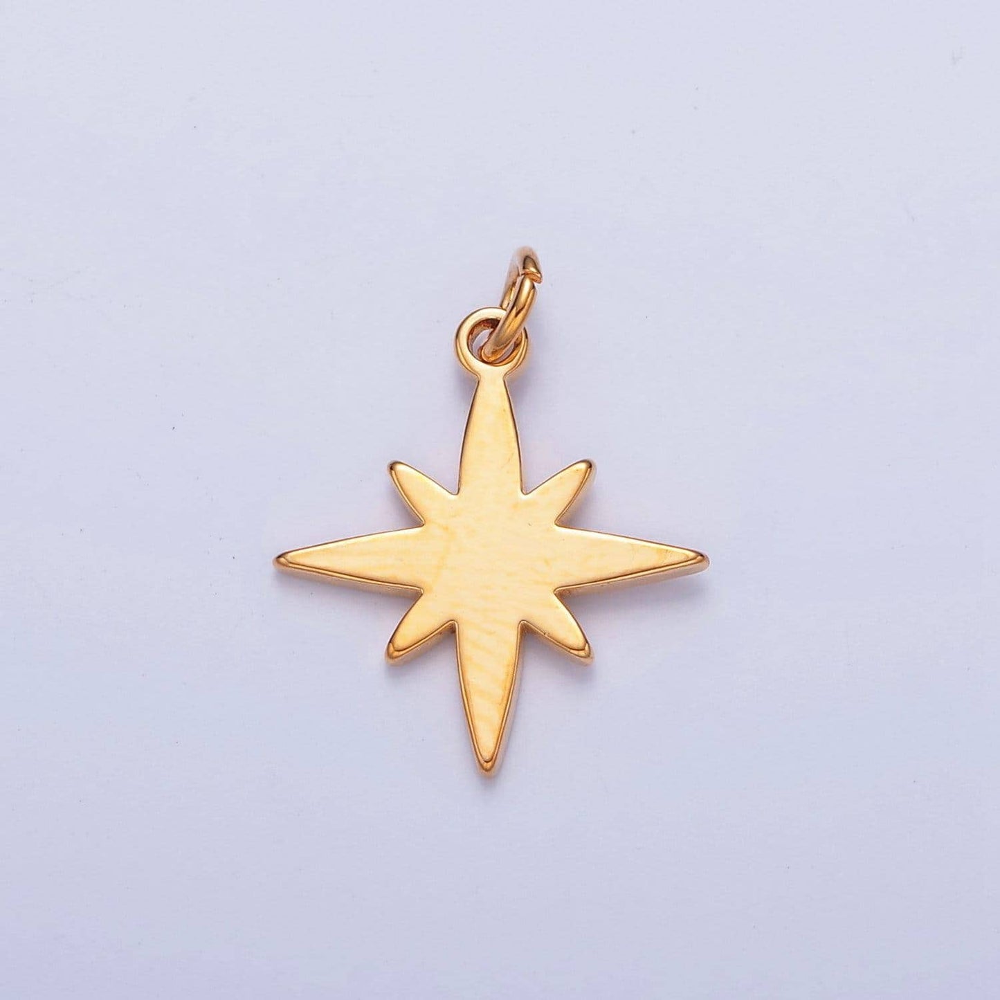 Gold filled north star in silver/gold, shining celestial star charm pendant for diy jewelry making