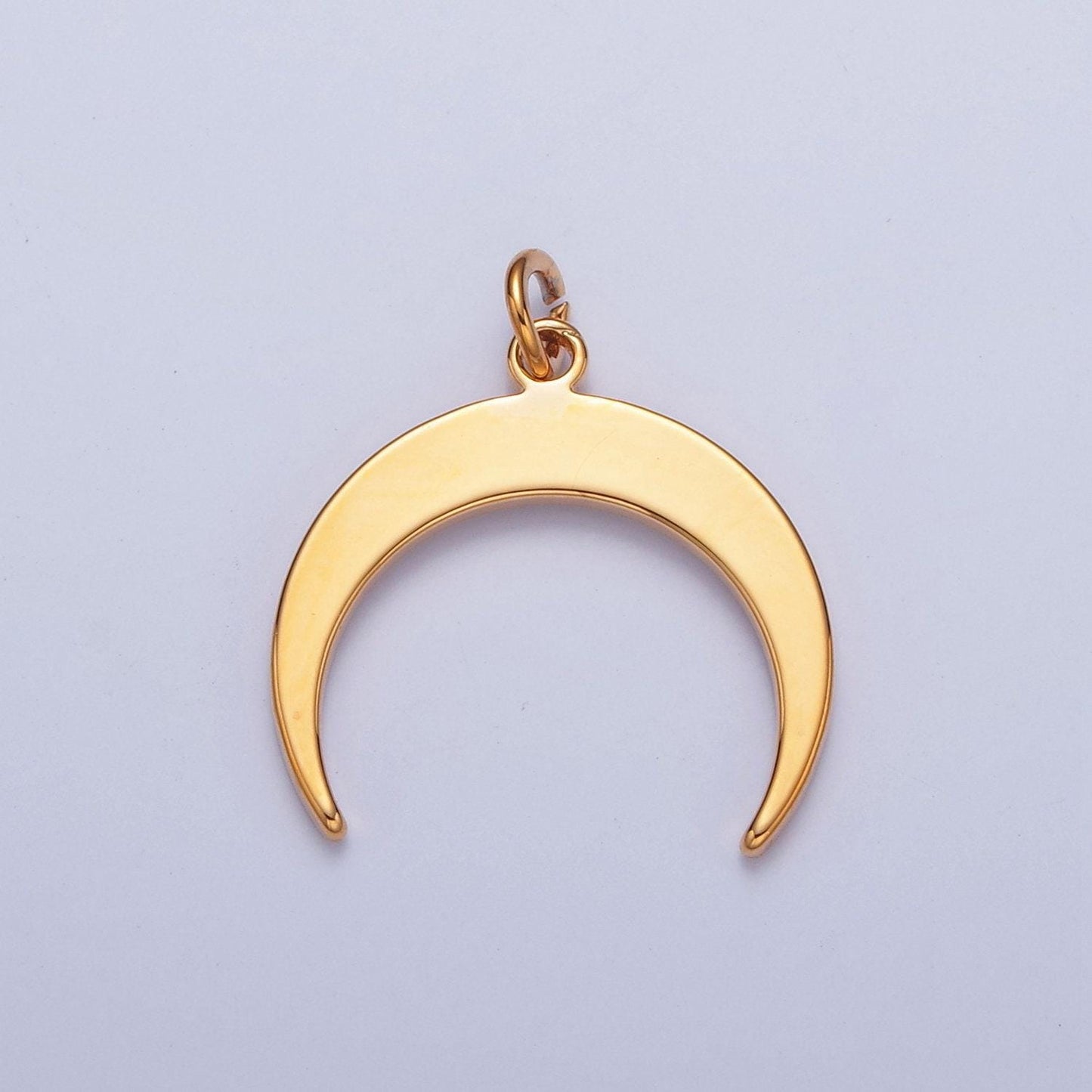 Gold filled celestial crescent moon for jewelry making, minimalist downward moon for diy jewelry making, w-149
