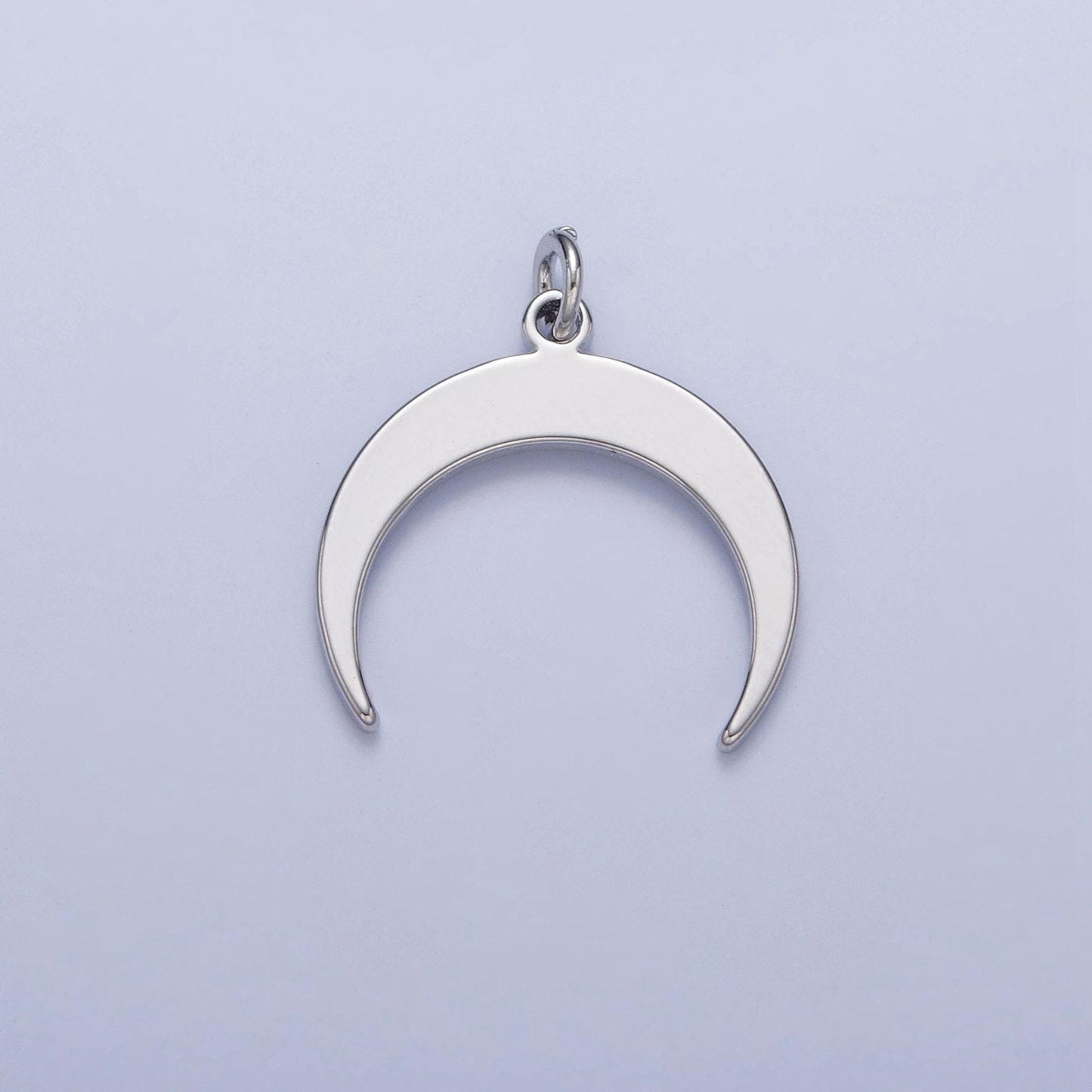 Gold filled celestial crescent moon for jewelry making, minimalist downward moon for diy jewelry making, w-149
