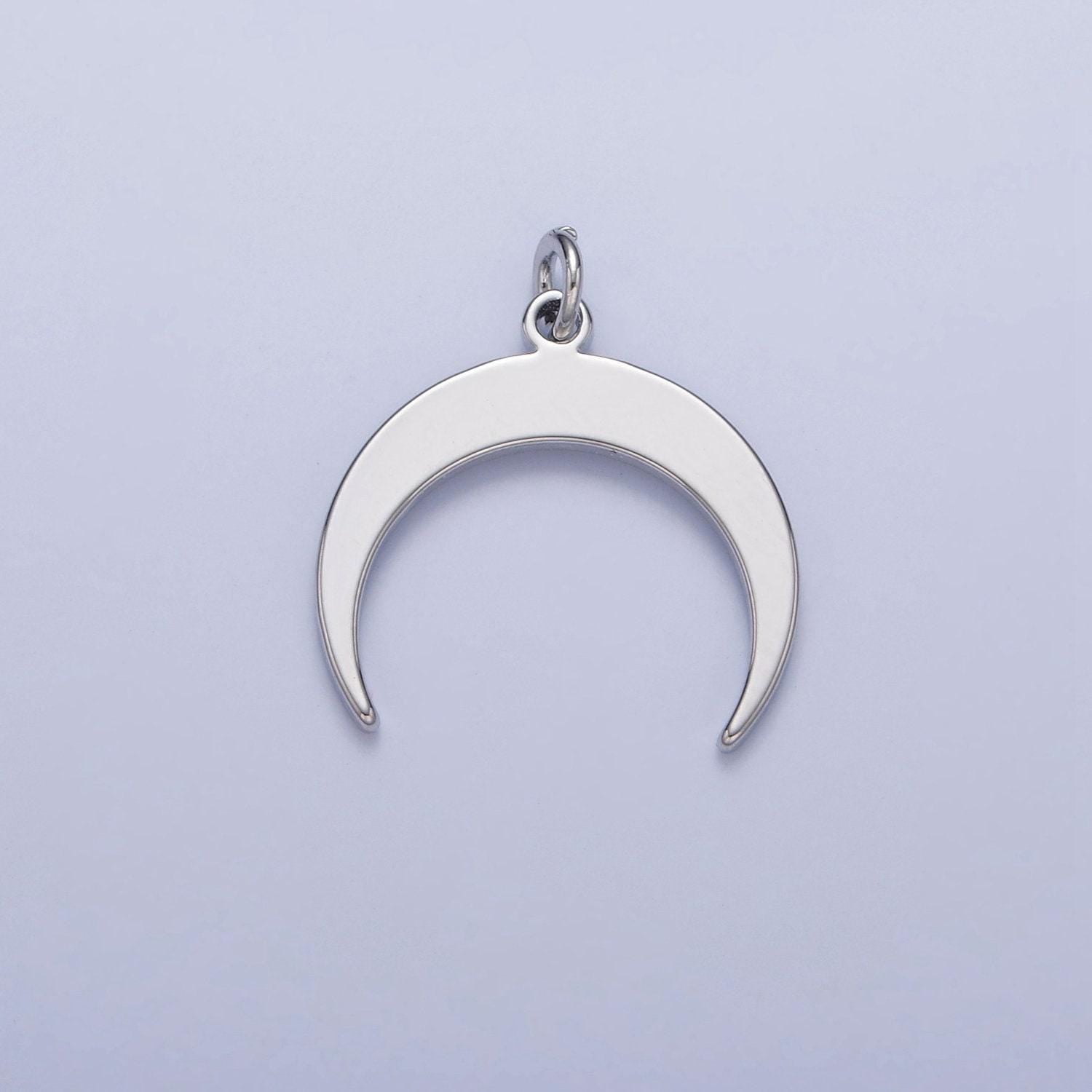 Gold filled celestial crescent moon for jewelry making, minimalist downward moon for diy jewelry making, w-149