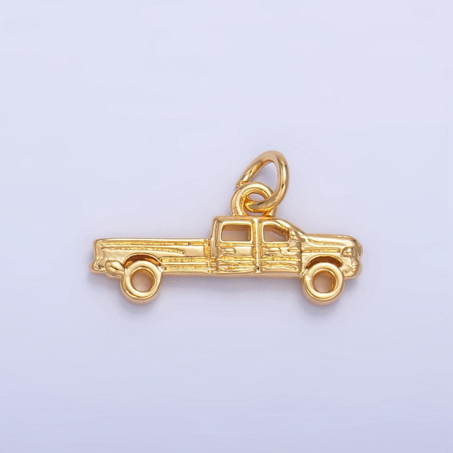 Mini gold pick up truck car charm for necklace bracelet pendant antique car design mix charm road truck inspired w077