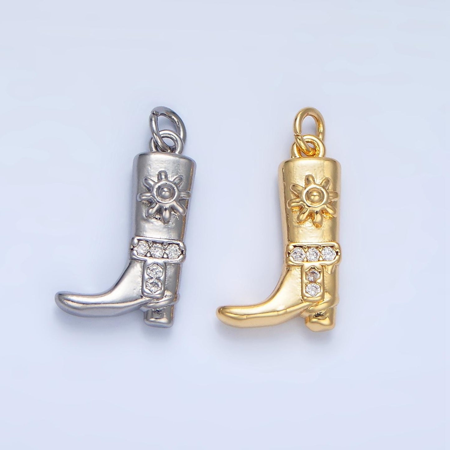 24k gold filled cowboy boot charm, gold western boots charm for necklace or bracelet, cowgirl charm, rodeo cowgirl jewelry | w076